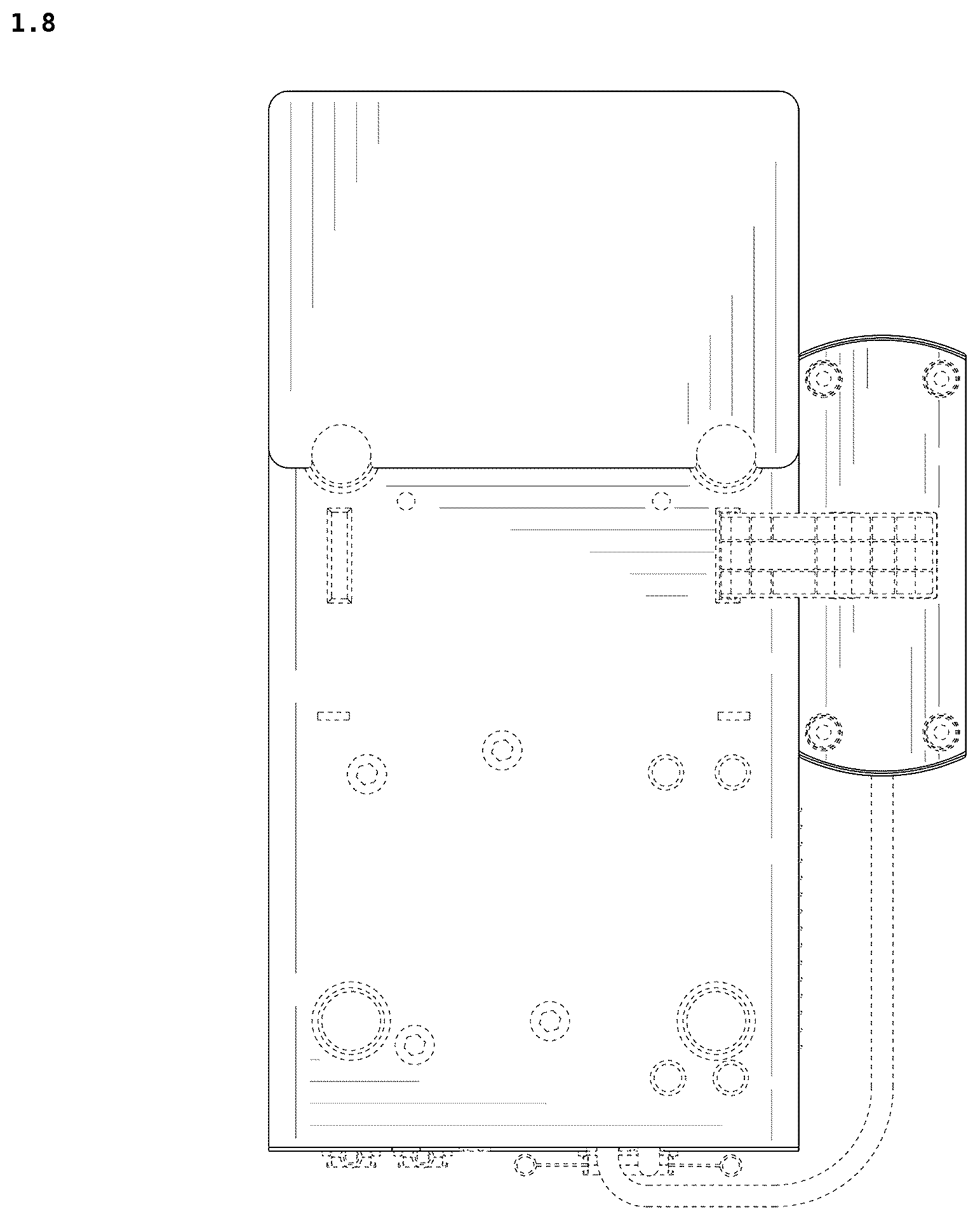 Patent USD1124049 Figure 8 – Ice maker