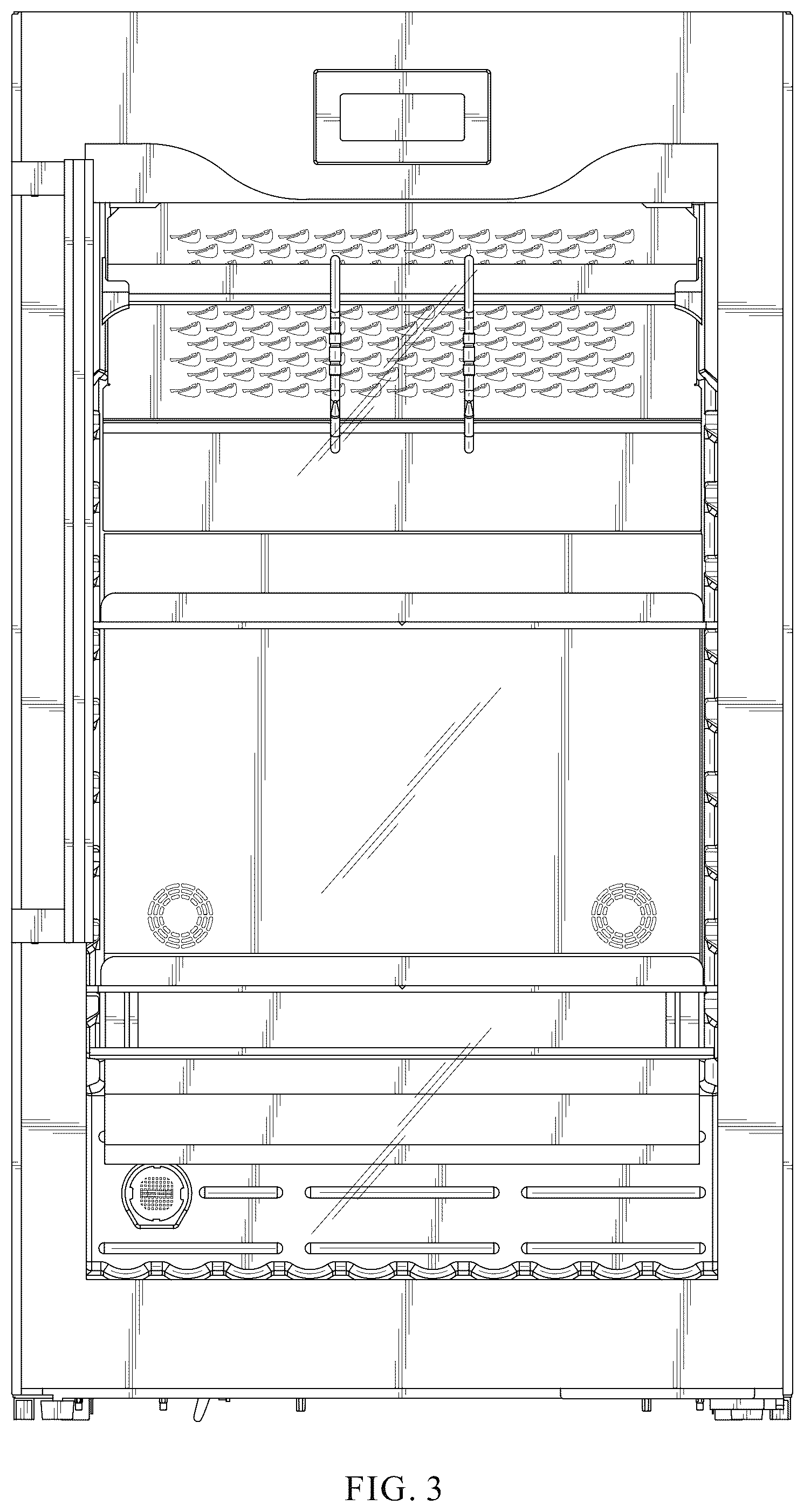 Patent USD1124050 Figure 3 – Beef refrigeration display cabinet