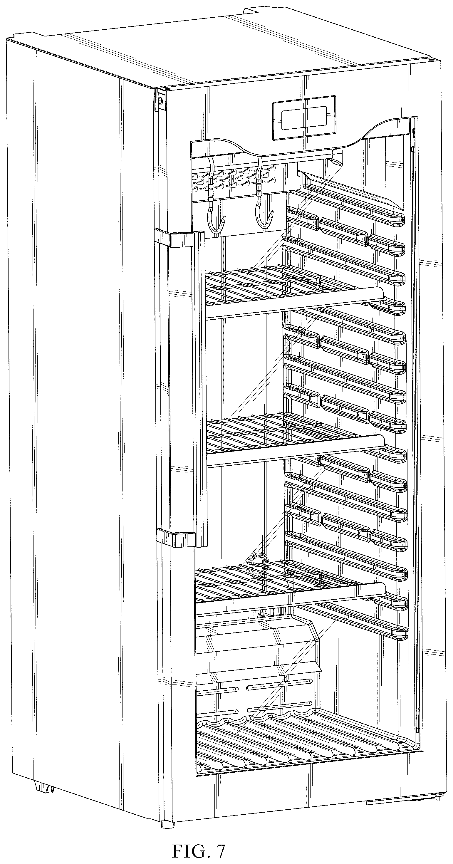 Patent USD1124050 Figure 7 – Beef refrigeration display cabinet