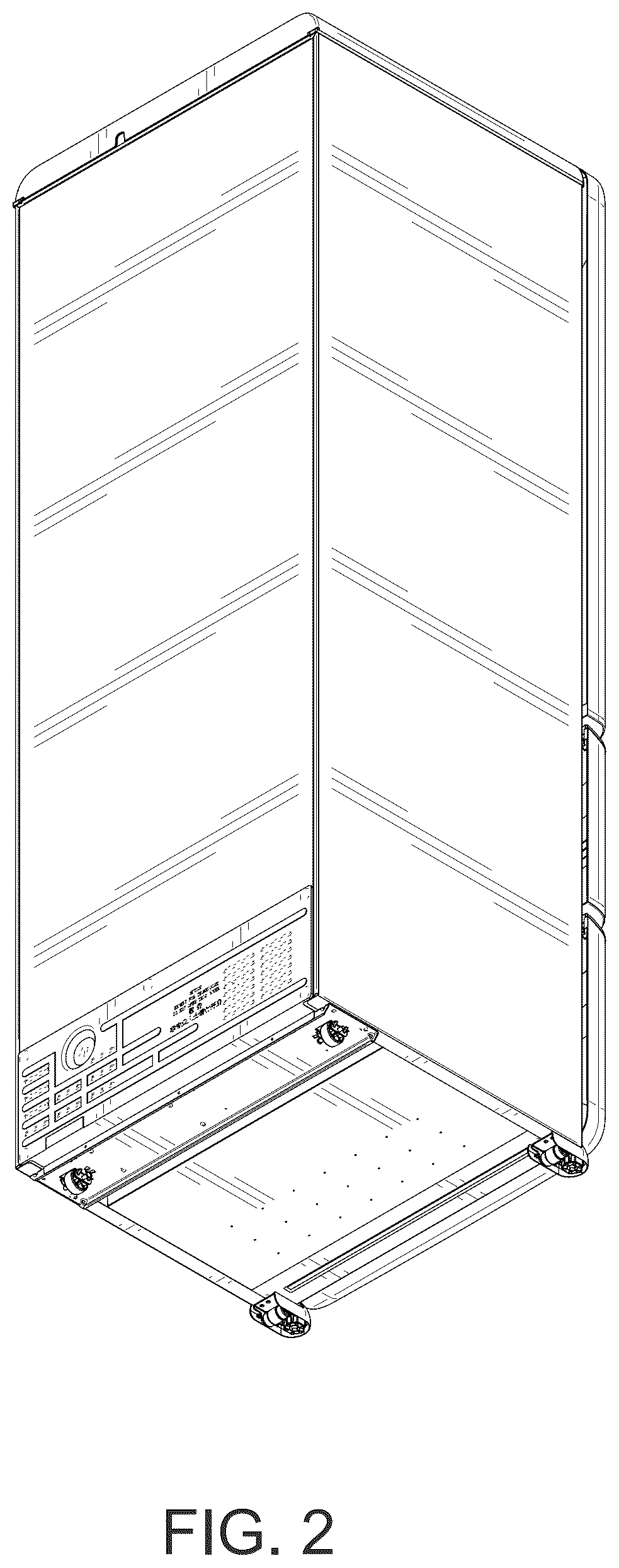 Patent USD1124051 Figure 2 – Refrigerator