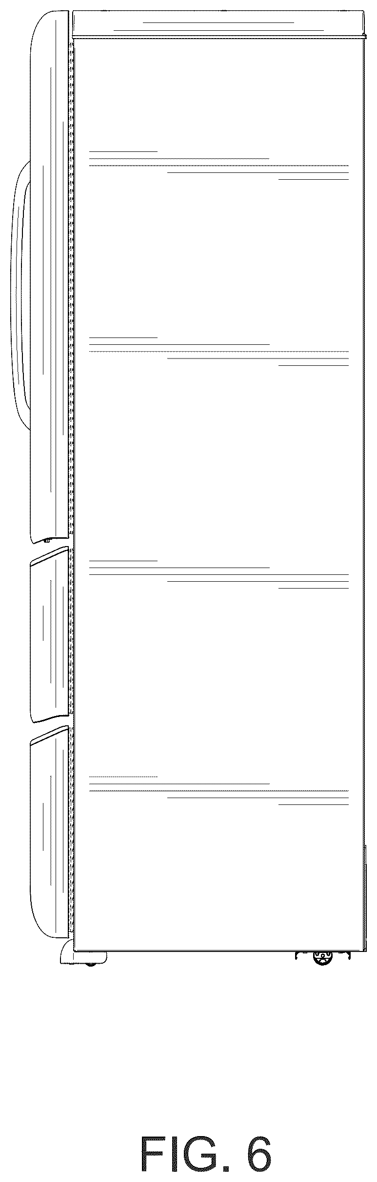 Patent USD1124051 Figure 6 – Refrigerator