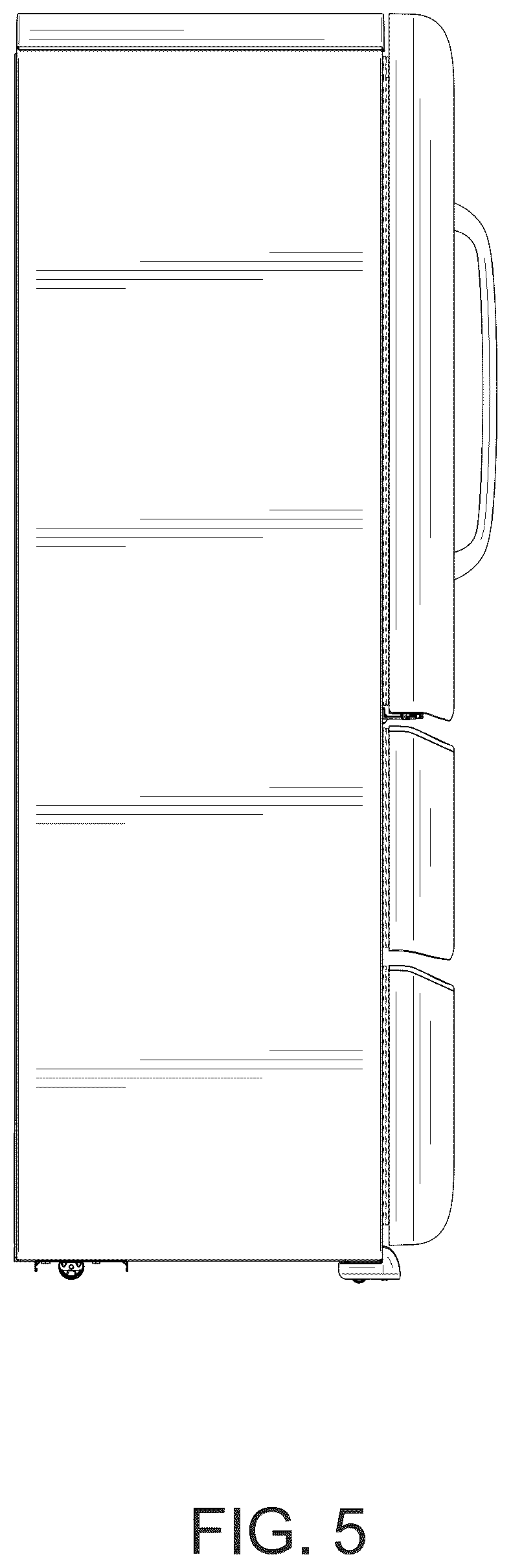 Patent USD1124052 Figure 5 – Refrigerator