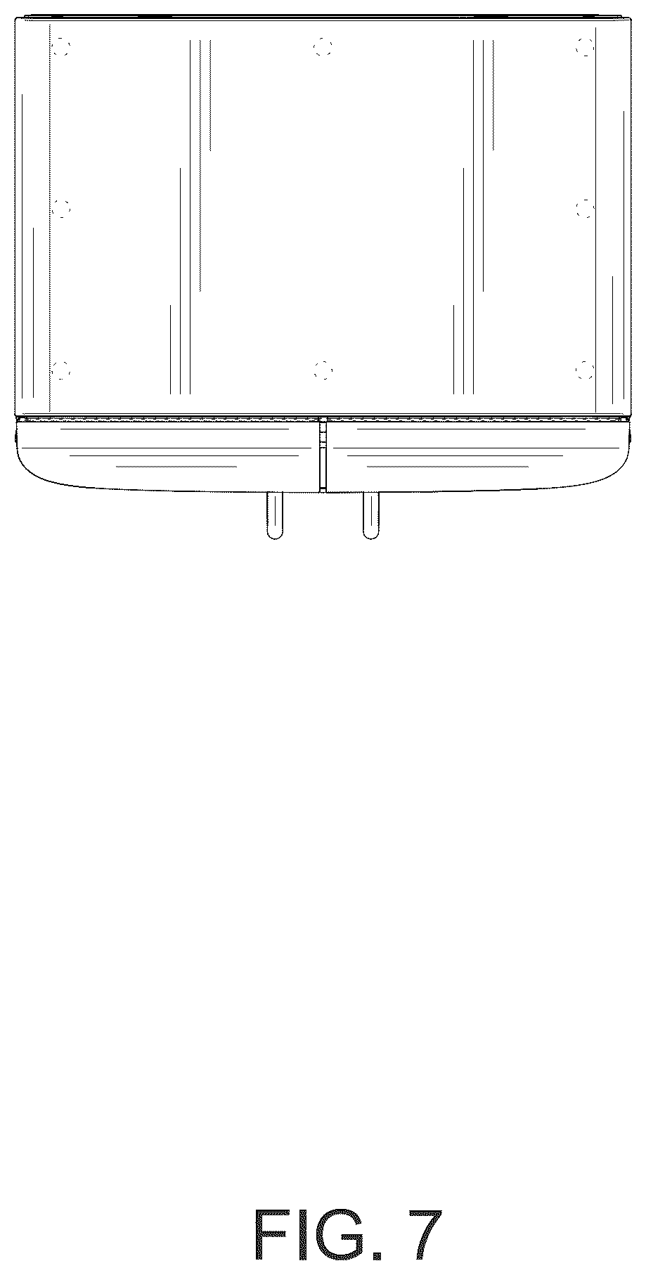 Patent USD1124052 Figure 7 – Refrigerator