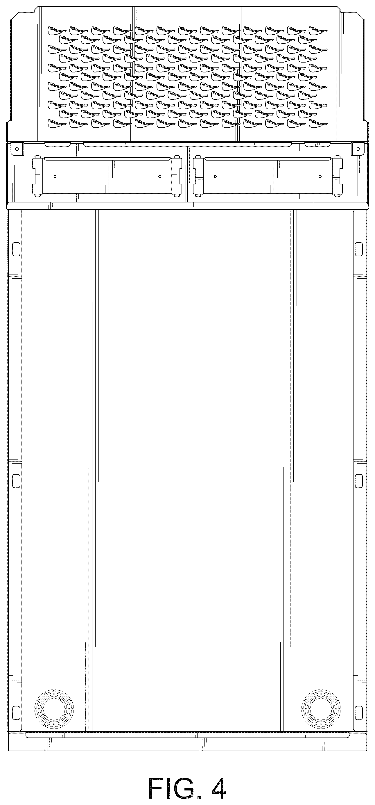 Patent USD1124053 Figure 4 – Back plate for beef refrigeration display cabinet