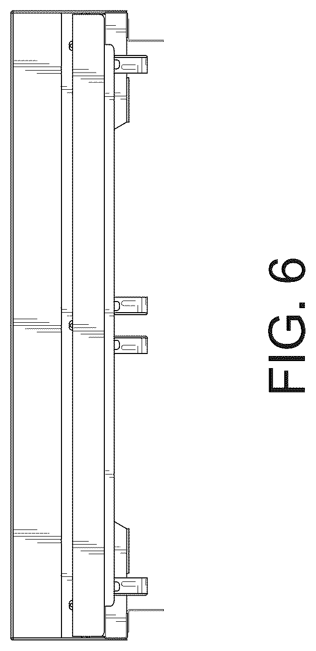 Patent USD1124053 Figure 6 – Back plate for beef refrigeration display cabinet