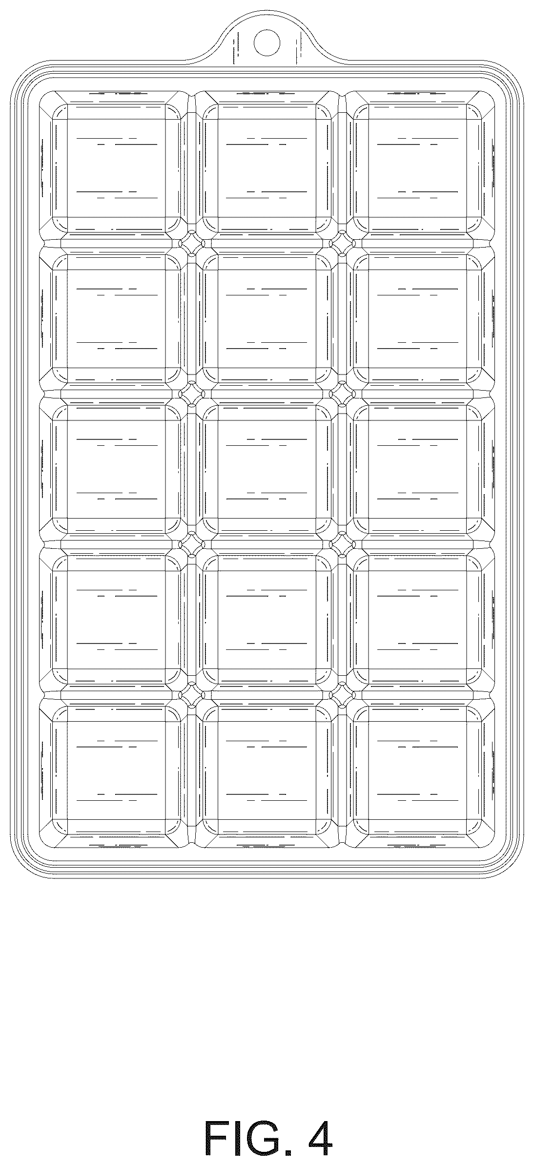Patent USD1124056 Figure 4 – Ice cube tray