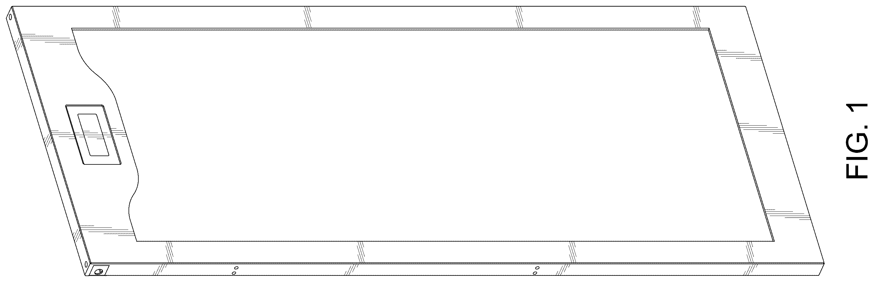 Patent USD1124057 Figure 1 – Door frame for beef refrigeration display cabinet