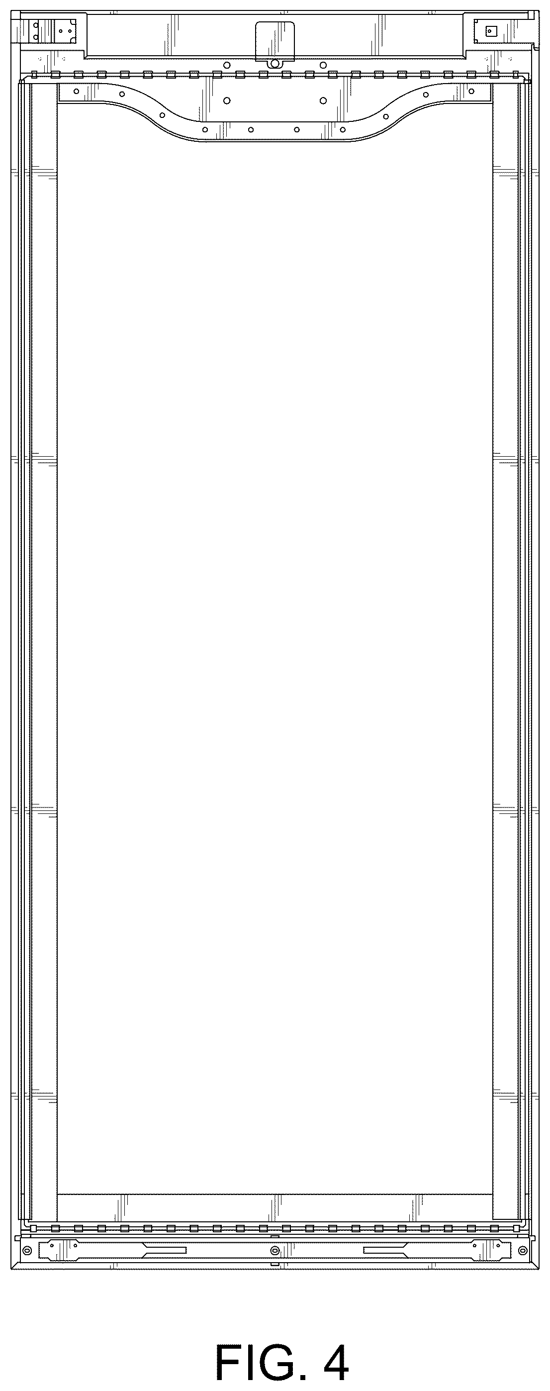 Patent USD1124057 Figure 4 – Door frame for beef refrigeration display cabinet