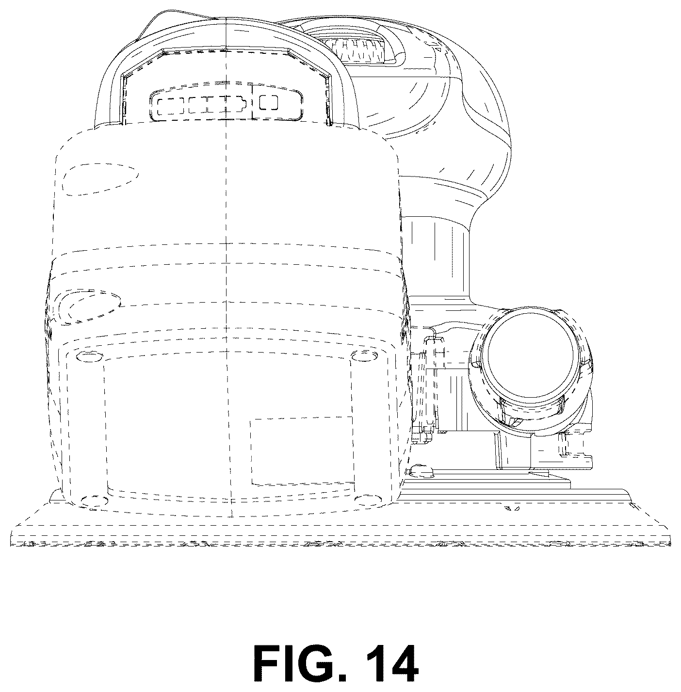 Patent USD1124059 Figure 14 – Grinding machine
