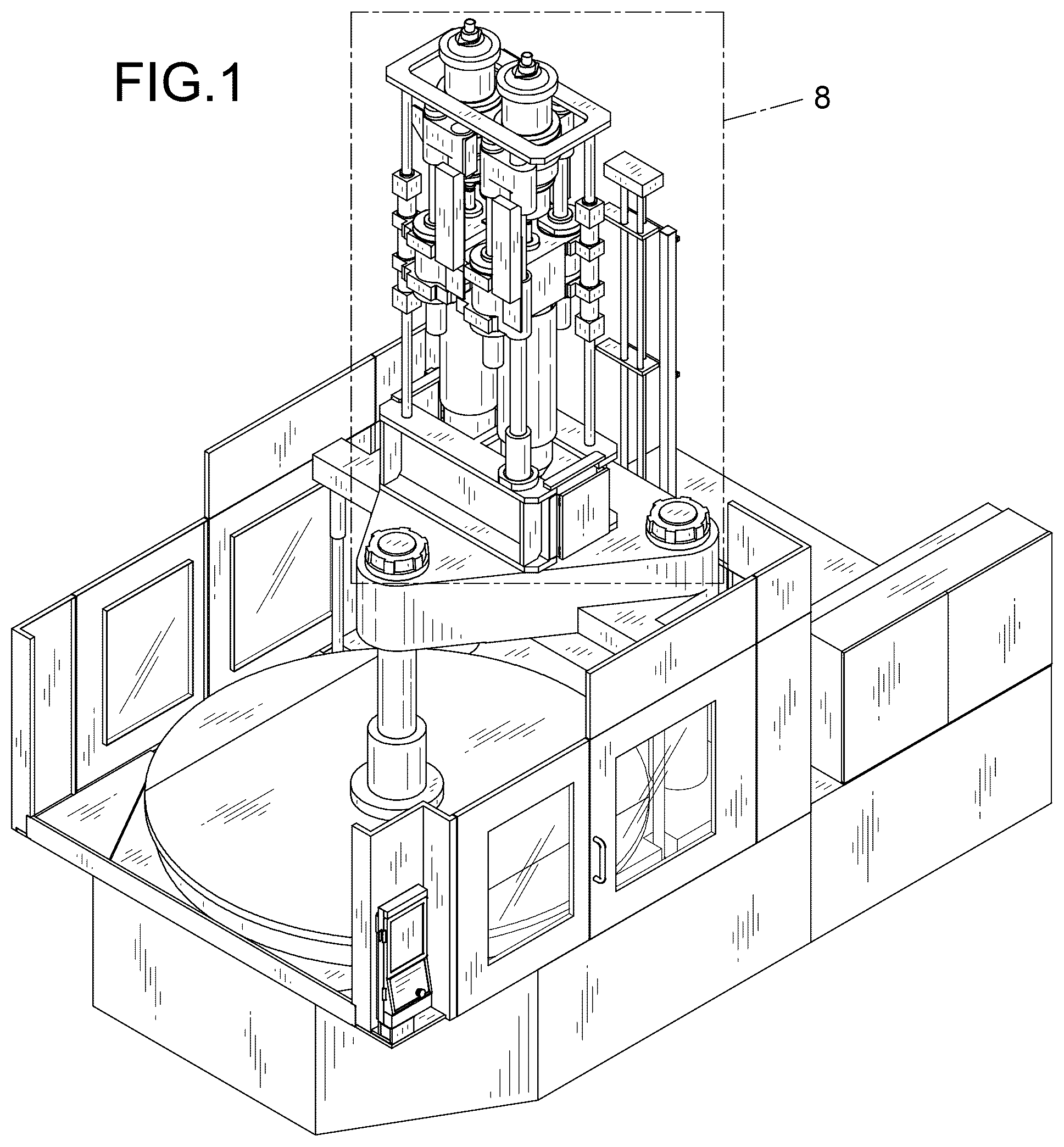Patent USD1124060 — Injection molding machine — Figure 1