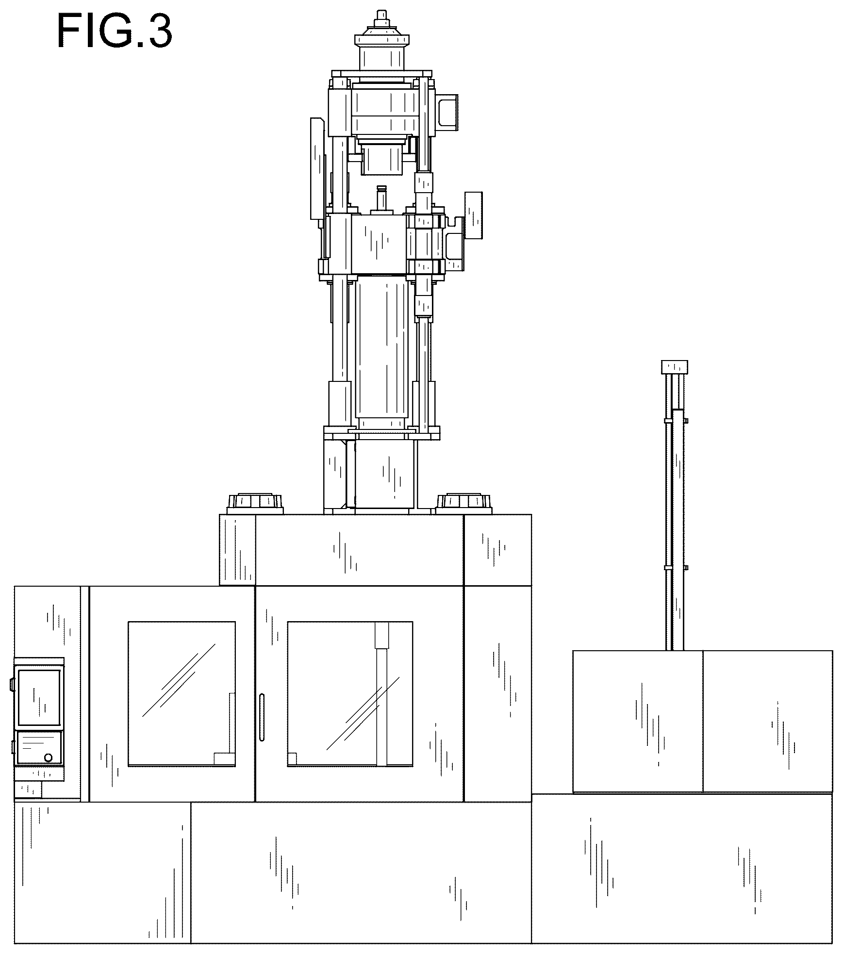 Patent USD1124060 Figure 3 – Injection molding machine