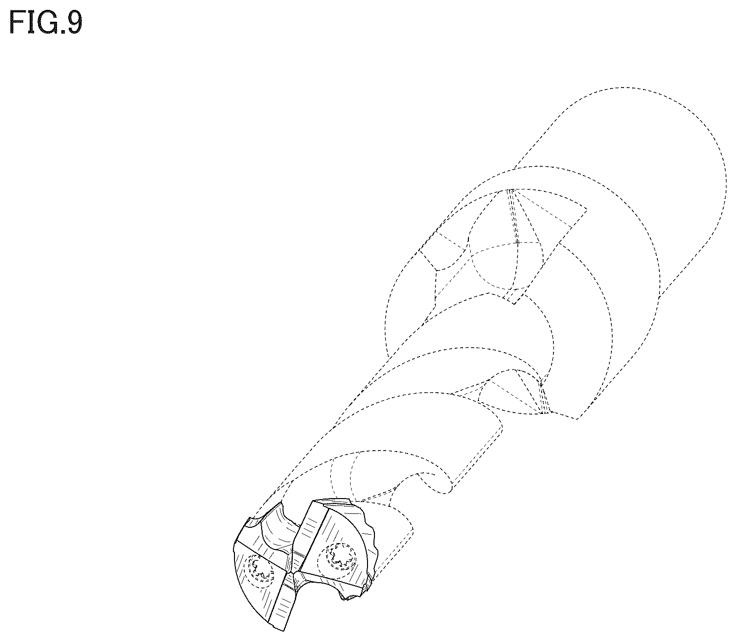 Patent USD1124064 Figure 5 – Drill head