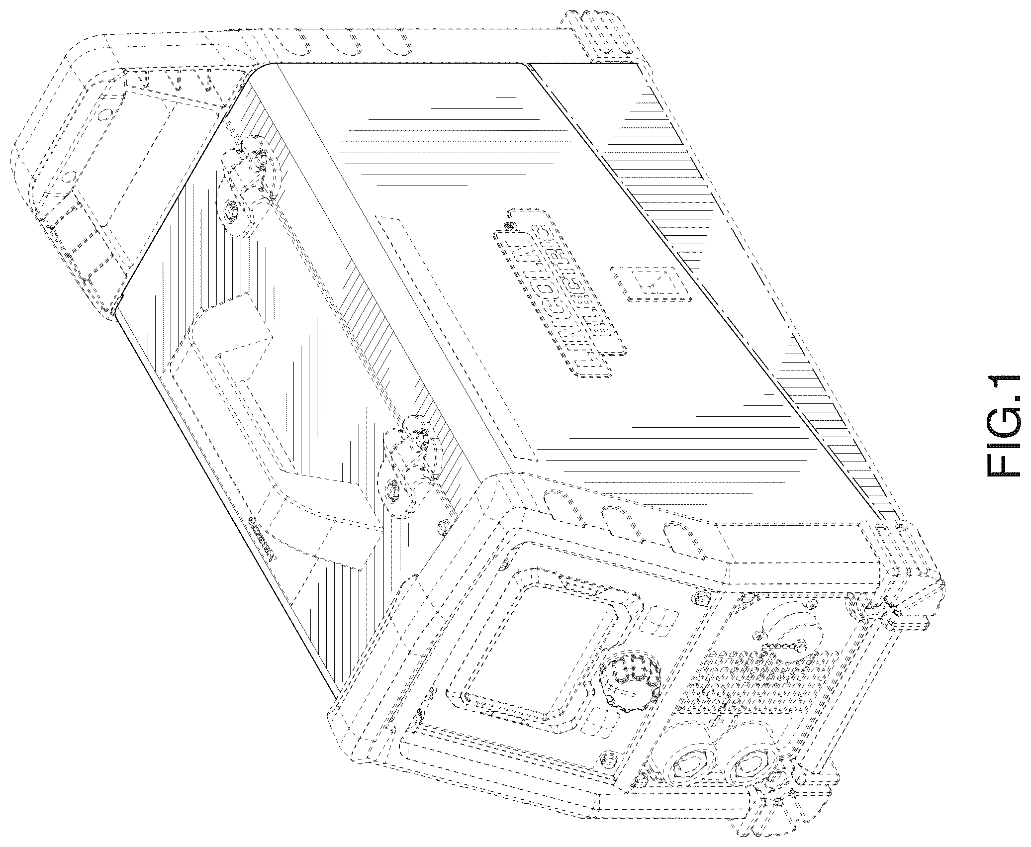 Patent USD1124067 — Power source case — Figure 1