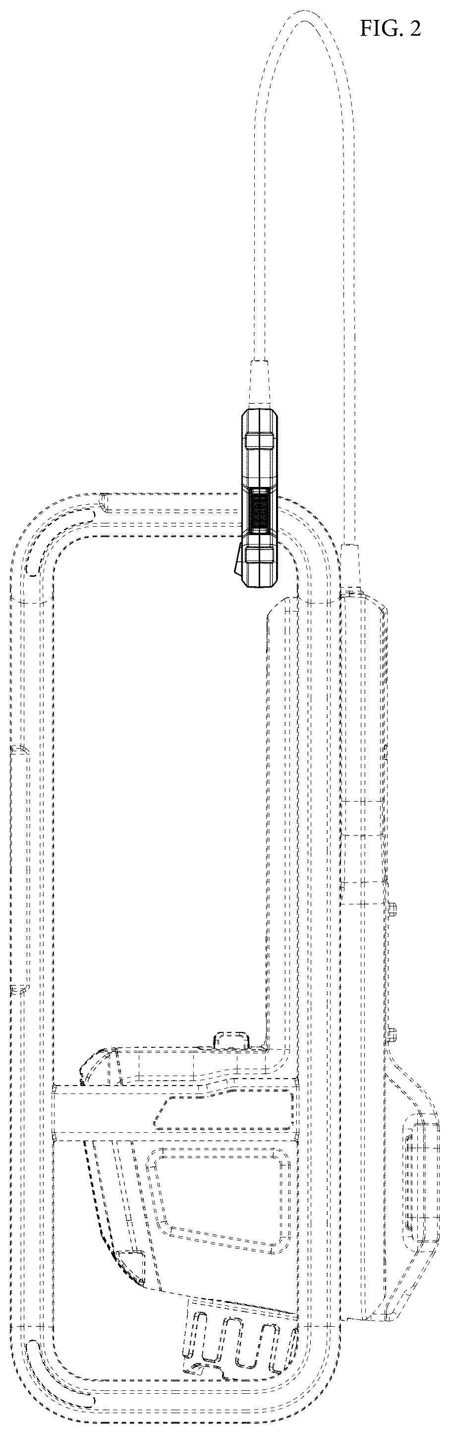 Patent USD1124069 Figure 2 – Concrete vibrator backpack remote