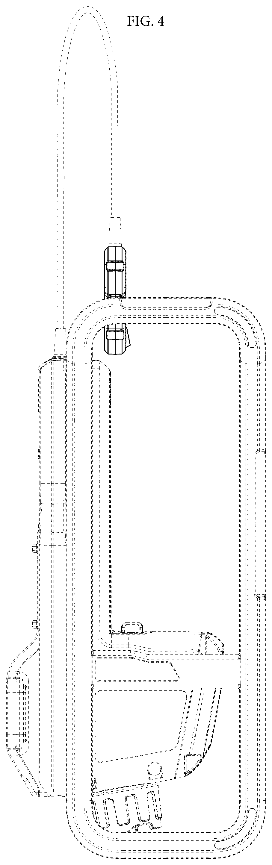 Patent USD1124069 Figure 4 – Concrete vibrator backpack remote