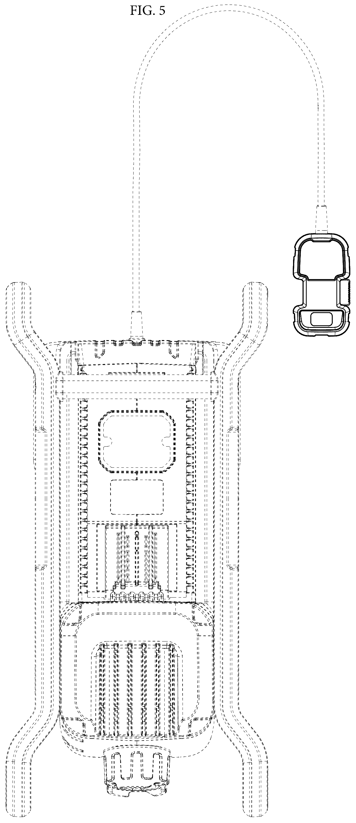 Patent USD1124069 Figure 5 – Concrete vibrator backpack remote