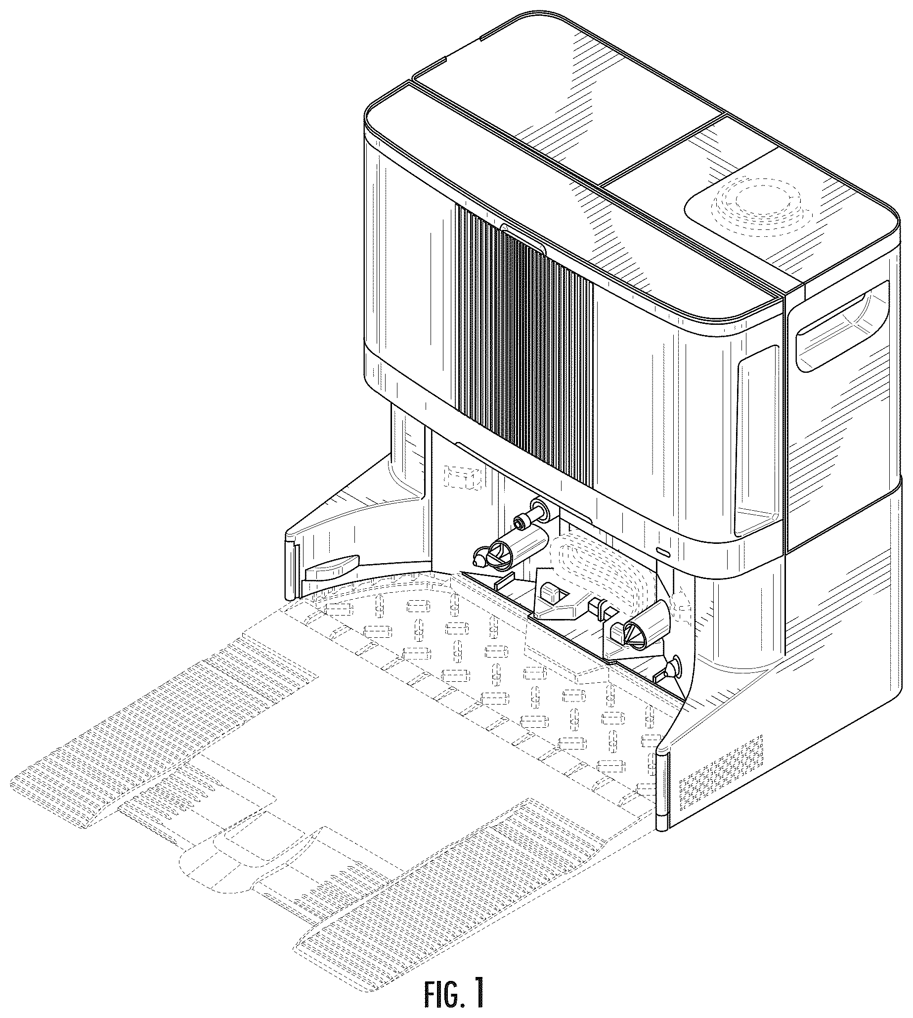 Patent USD1124075 Figure 1 – Robotic docking station