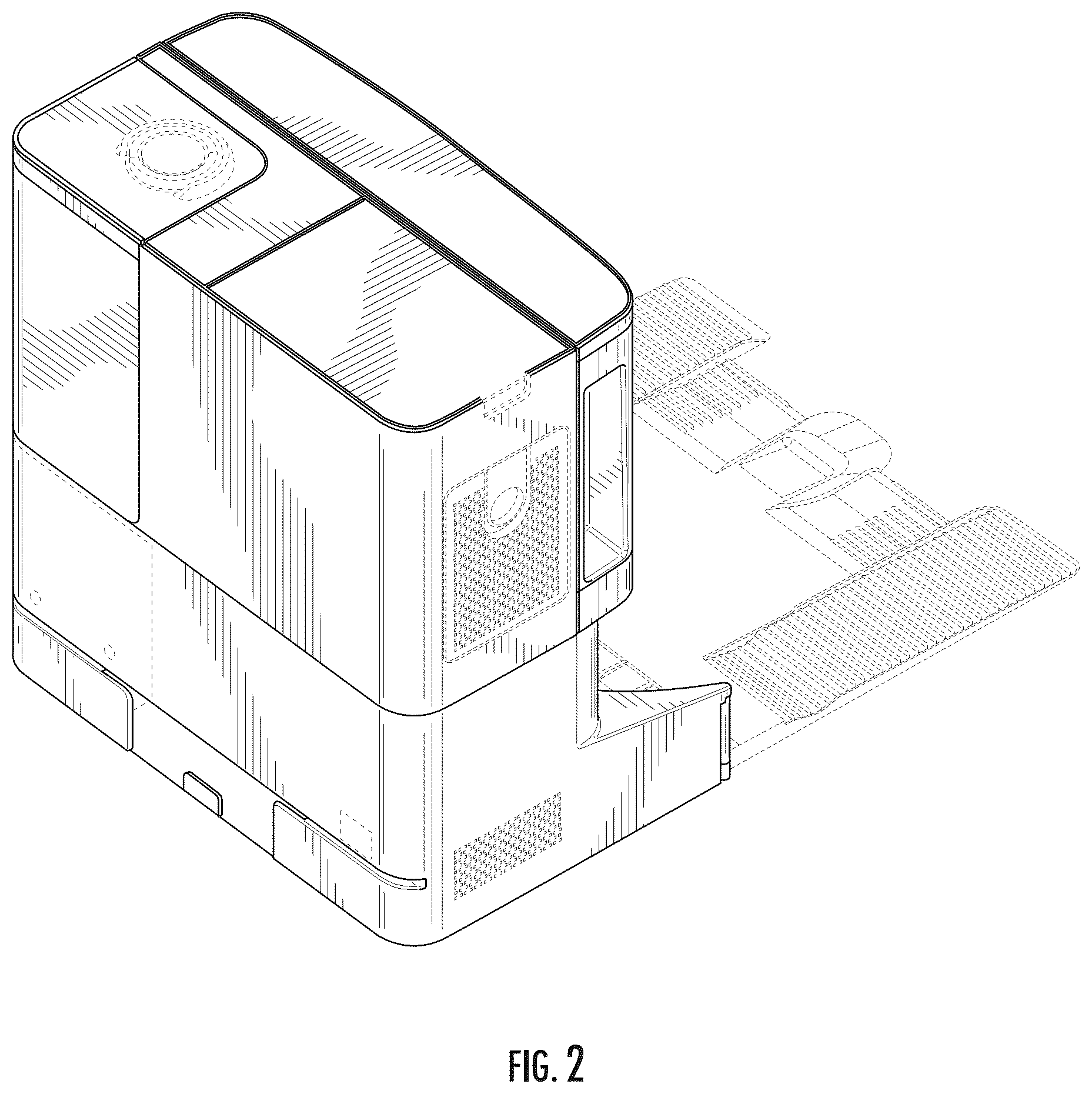 Patent USD1124075 Figure 2 – Robotic docking station