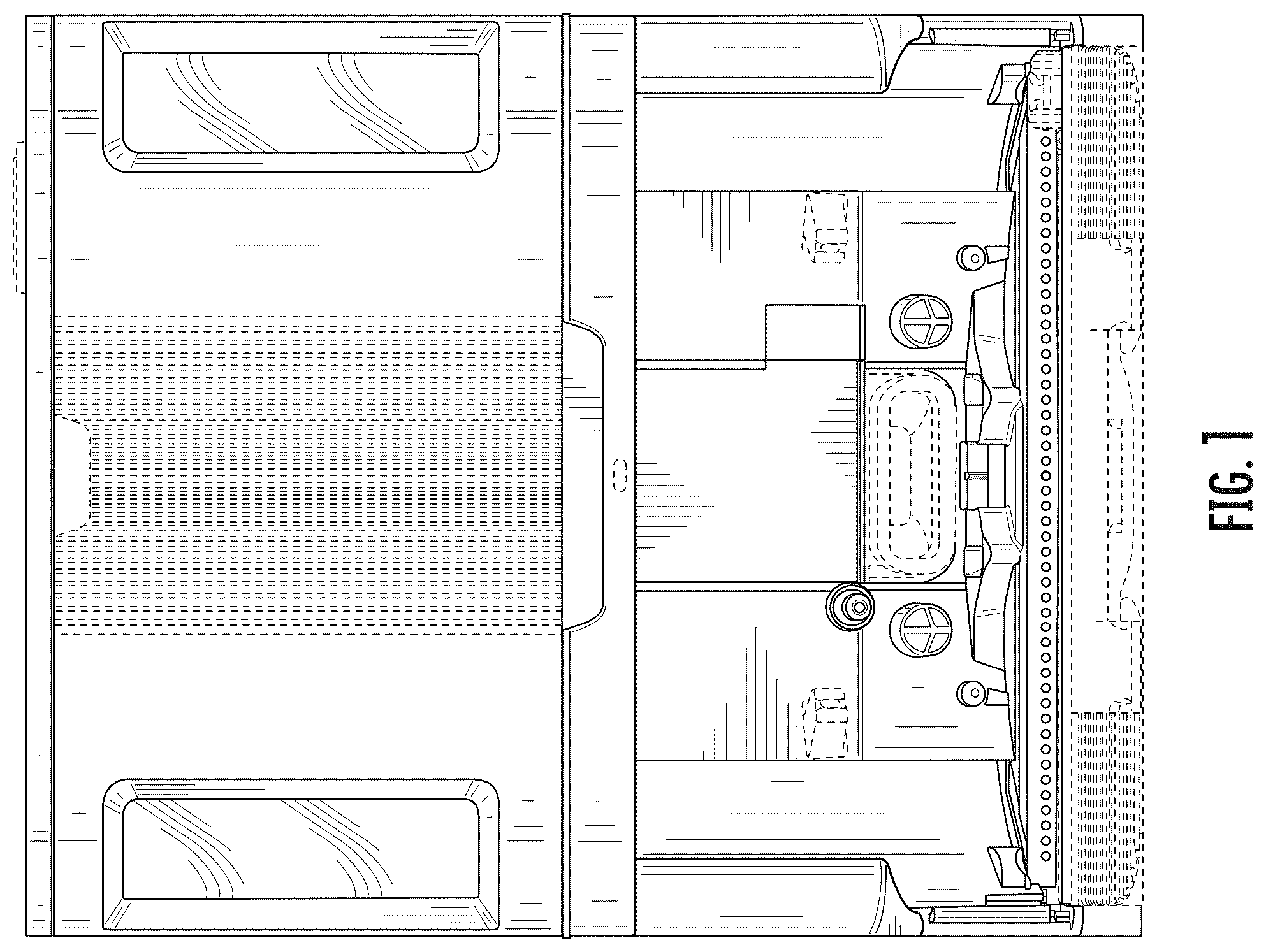 Patent USD1124076 Figure 1 – Robotic docking station