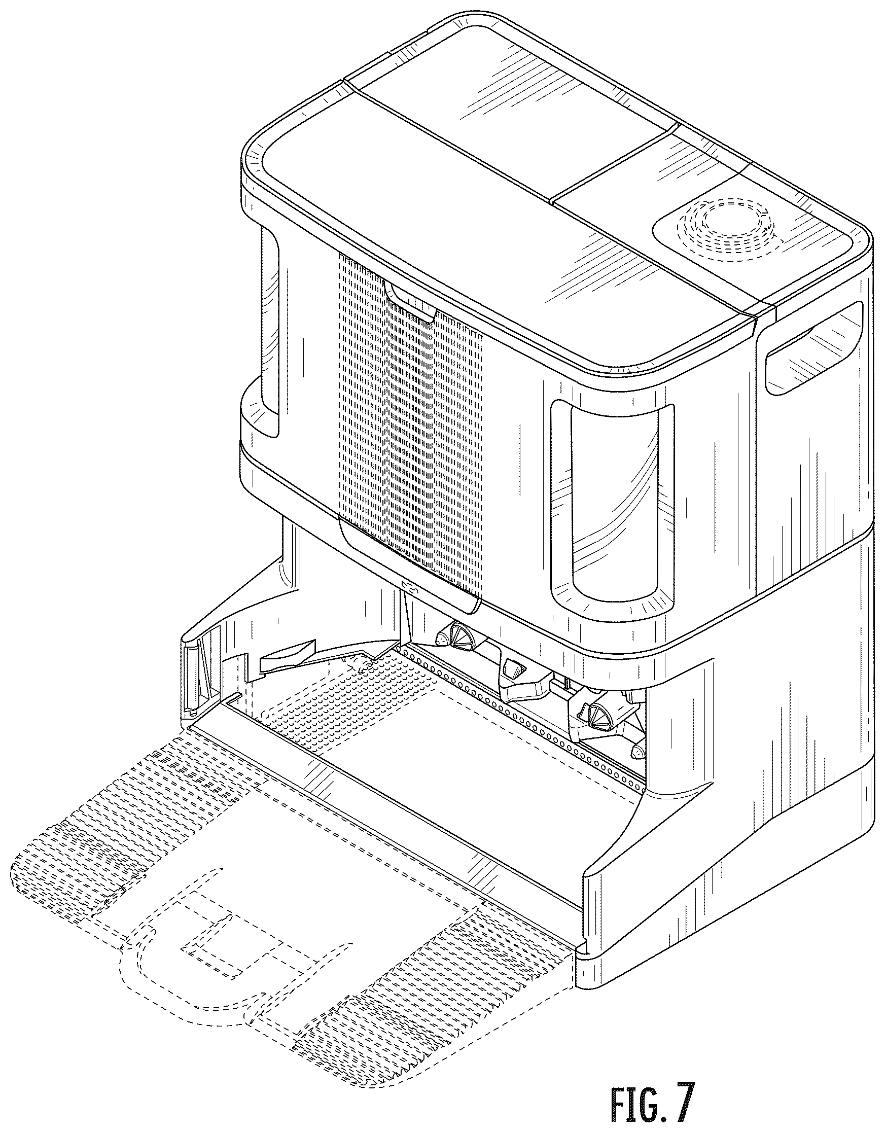 Patent USD1124076 Figure 7 – Robotic docking station