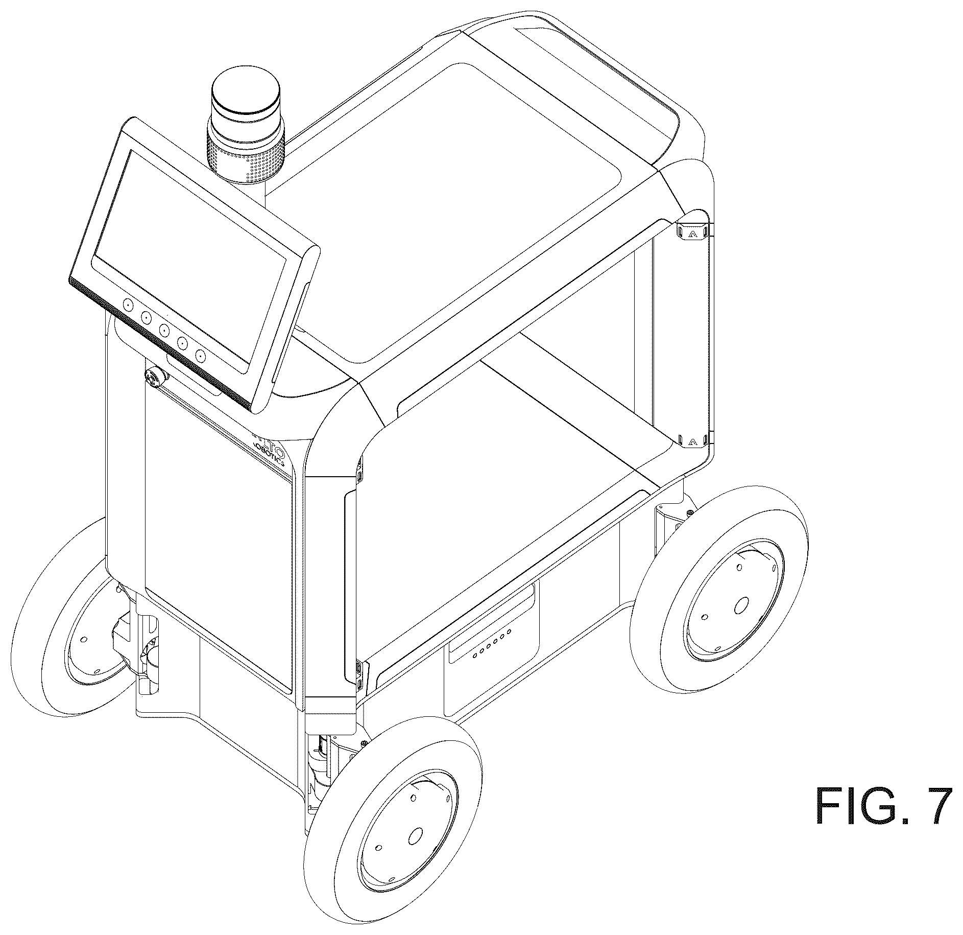 Patent USD1124078 Figure 7 – Mobile robot