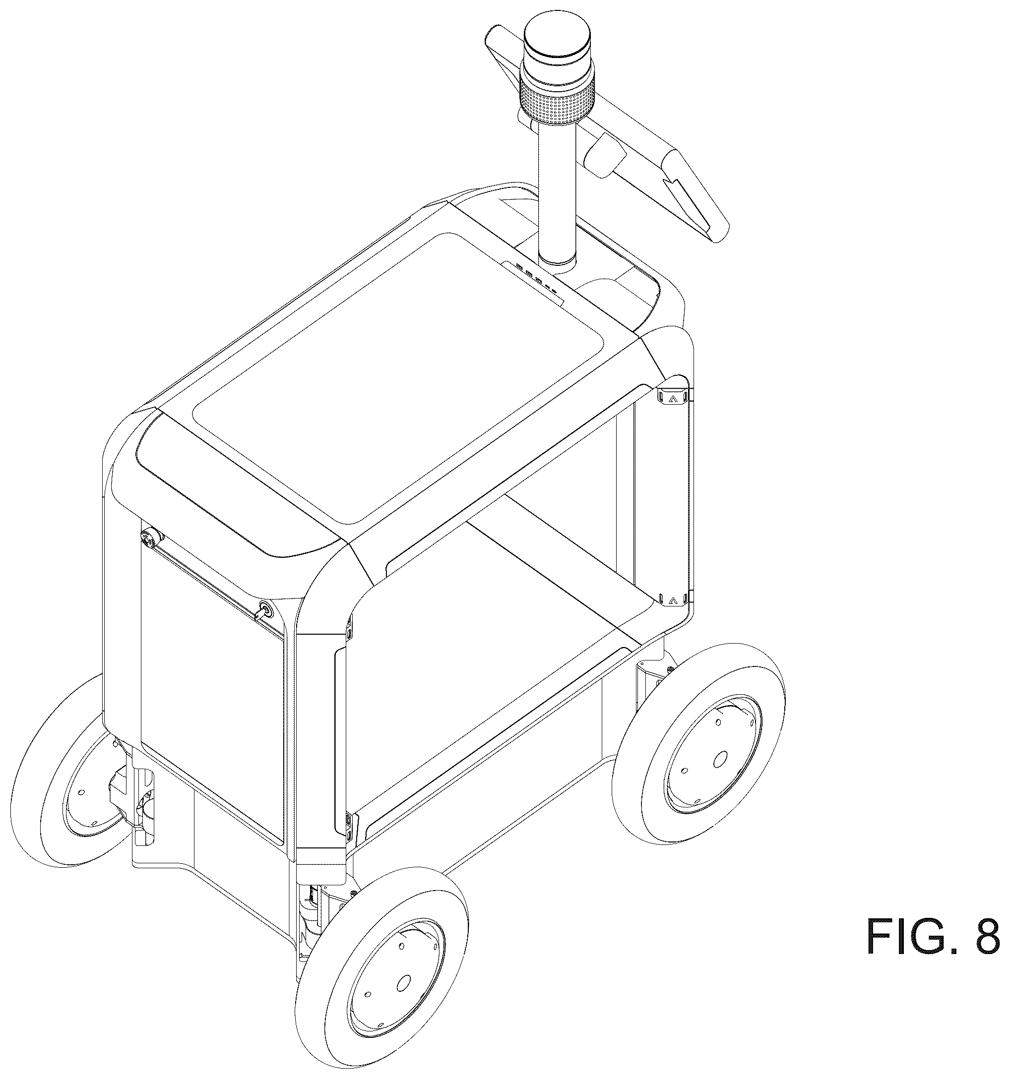 Patent USD1124078 Figure 8 – Mobile robot