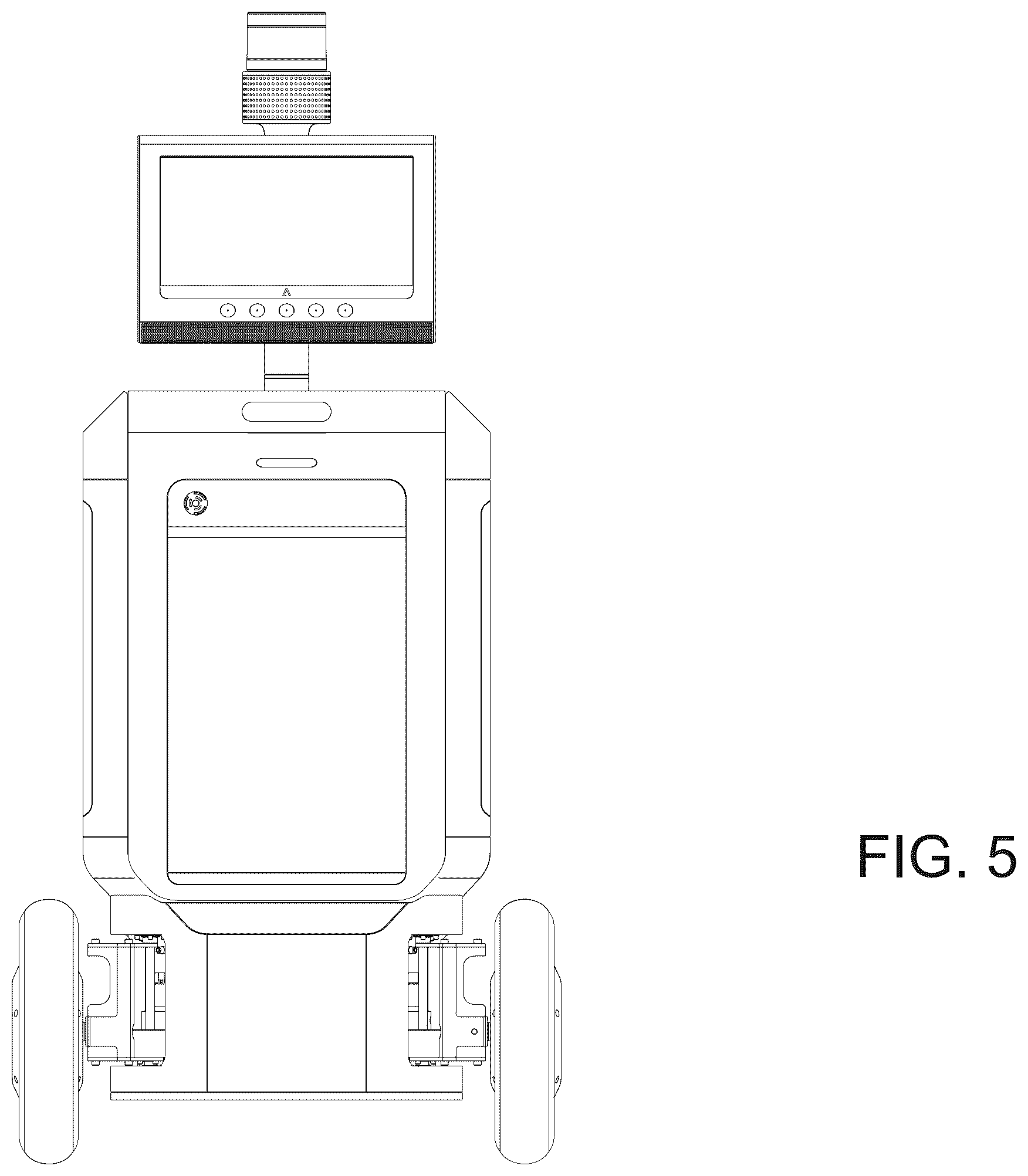 Patent USD1124079 Figure 5 – Mobile robot