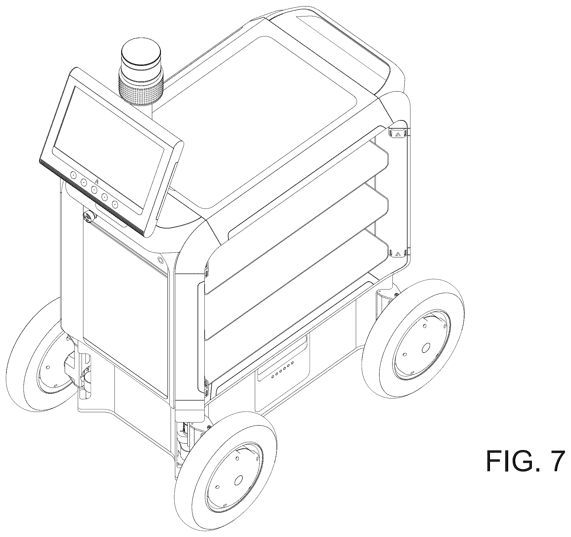 Patent USD1124079 Figure 7 – Mobile robot