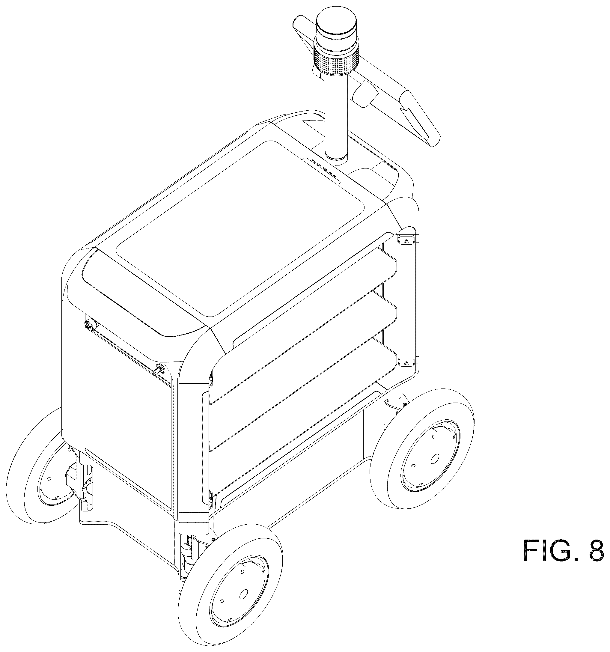 Patent USD1124079 Figure 8 – Mobile robot