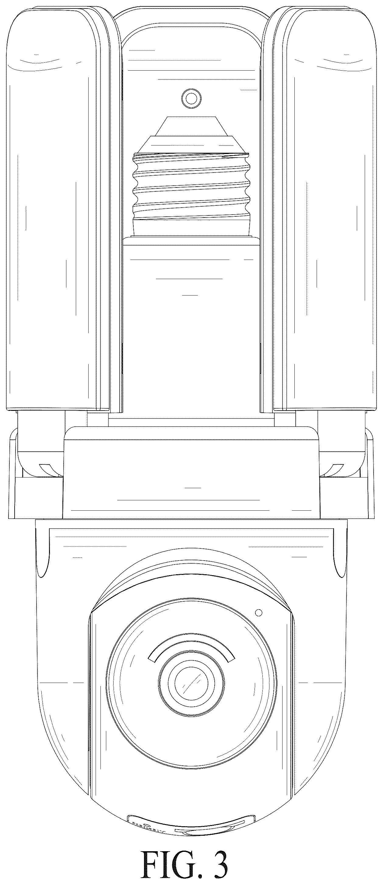 Patent USD1124089 Figure 3 – Combined light bulb and video camera