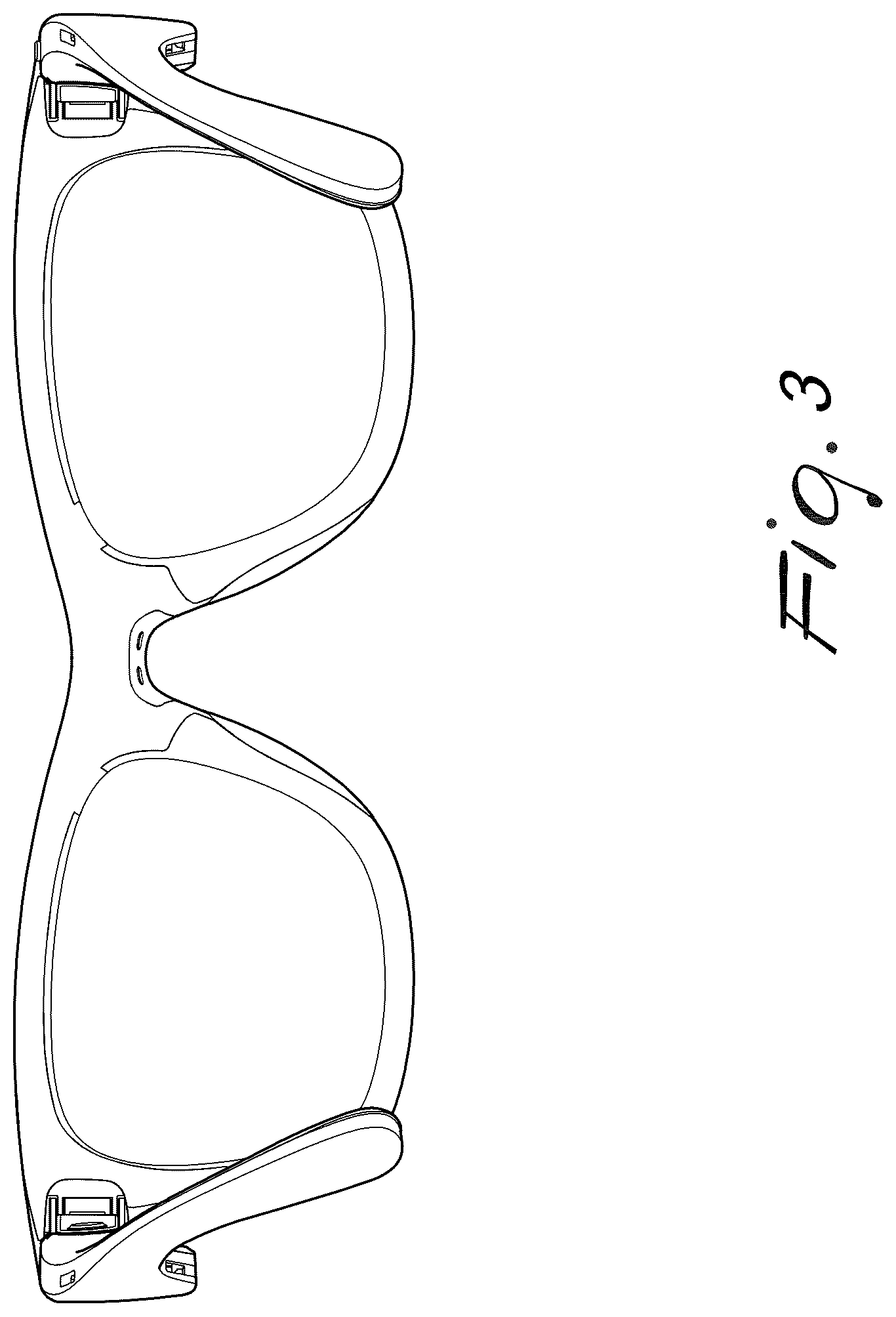 Patent USD1124104 Figure 3 – Glasses