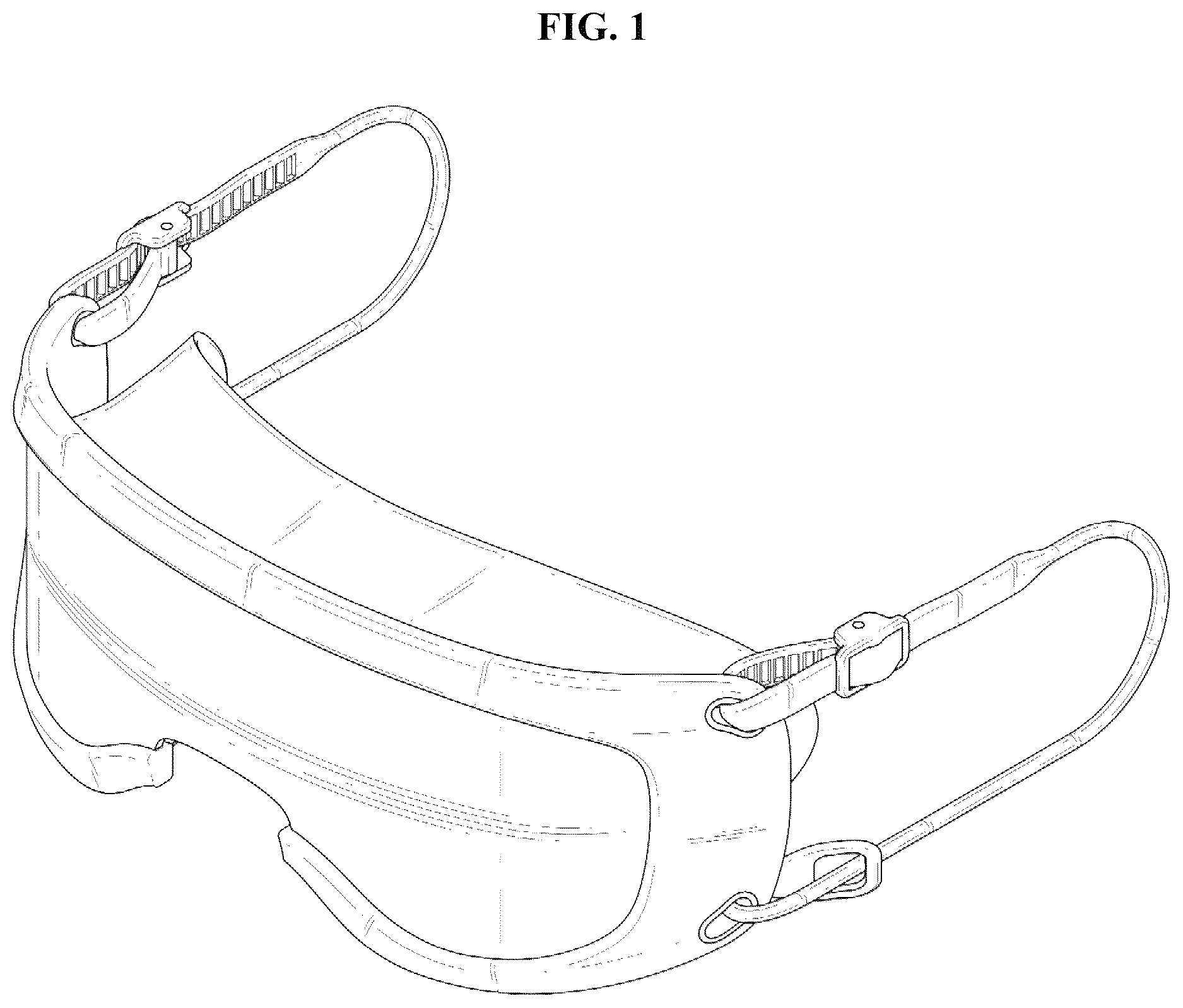 Patent USD1124107 — Protective goggles for false eyelashes — Figure 1