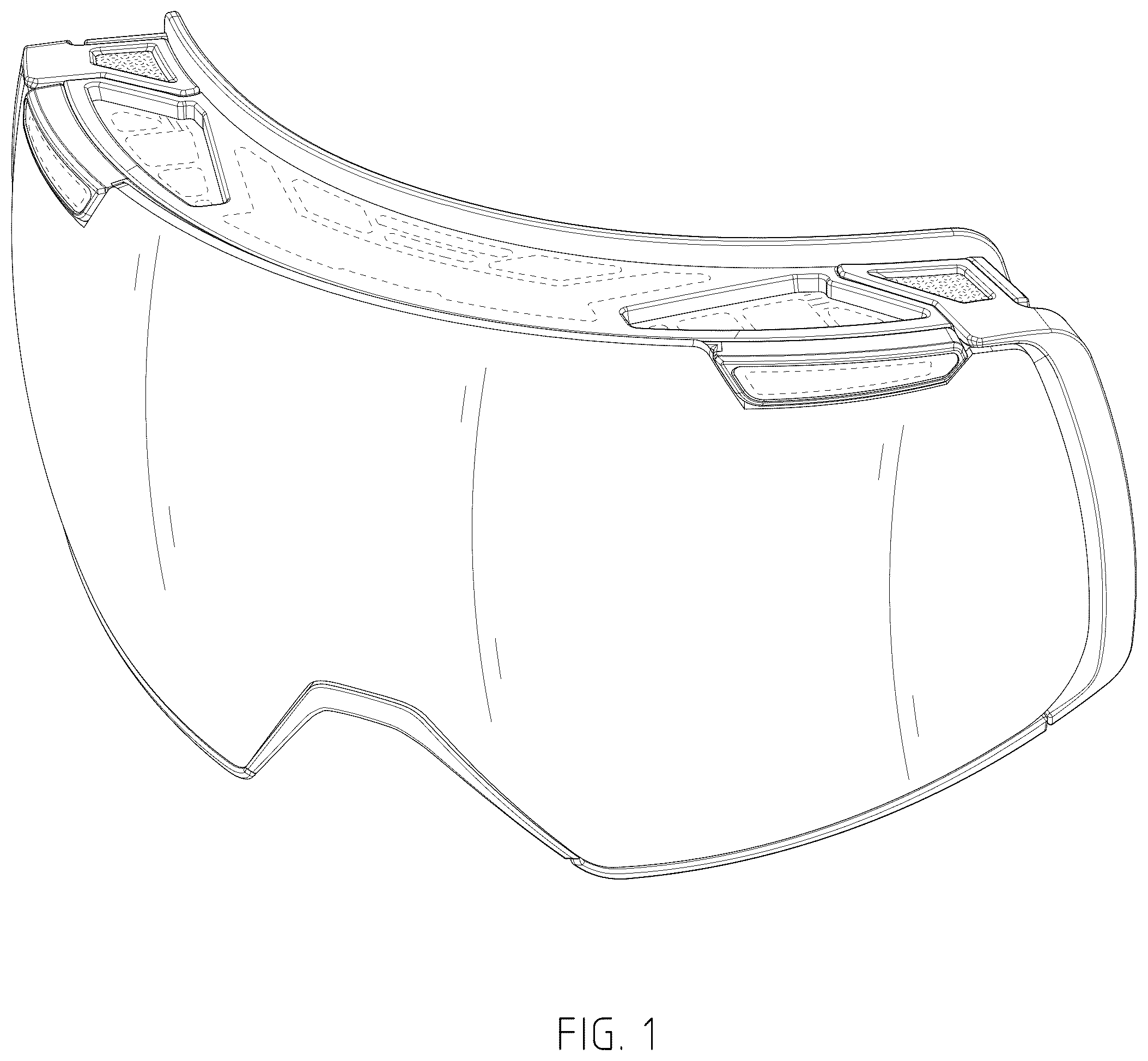 Patent USD1124108 Figure 1 – Goggles