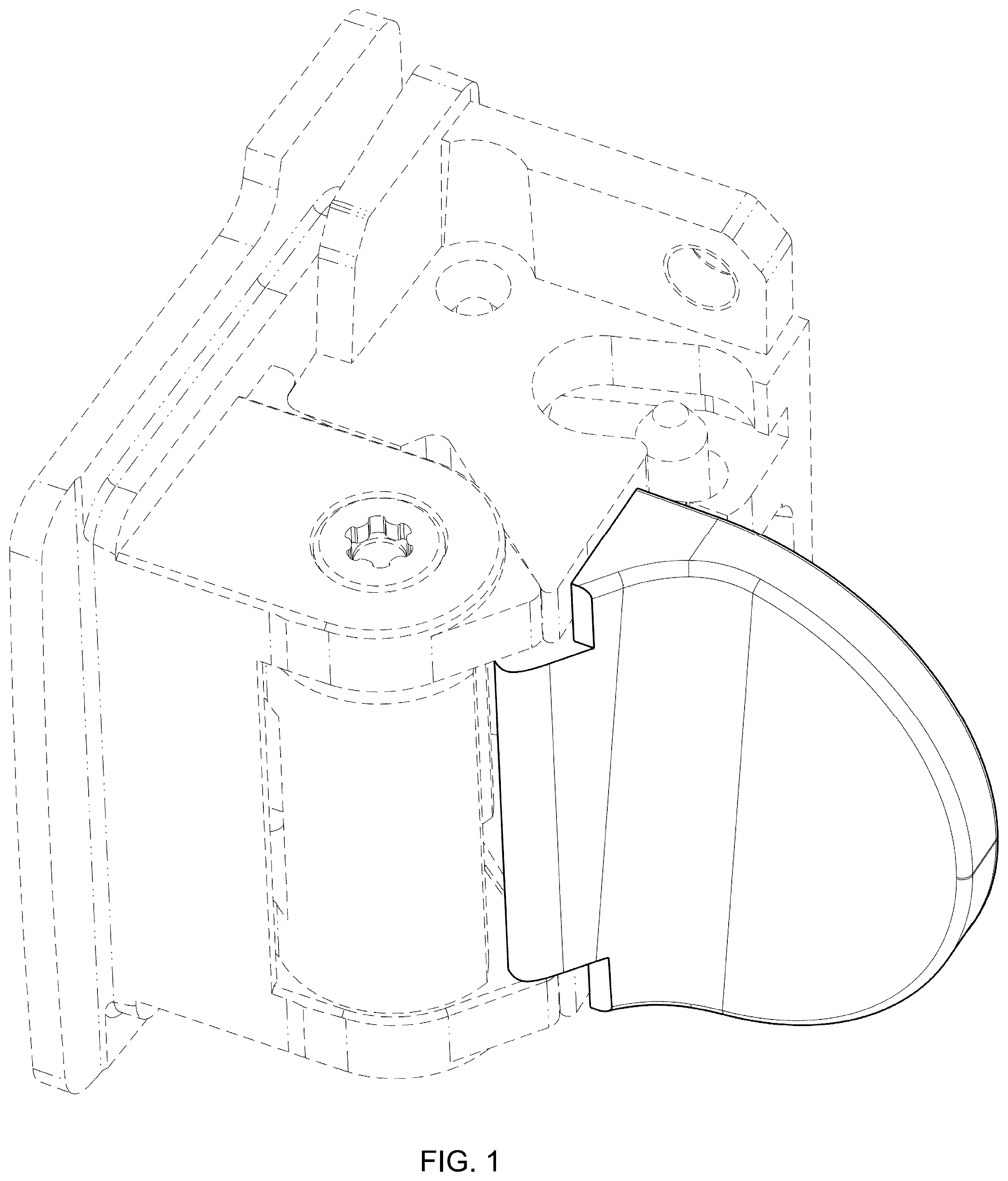 Patent USD1124117 Figure 1 – Eyeglass hinge