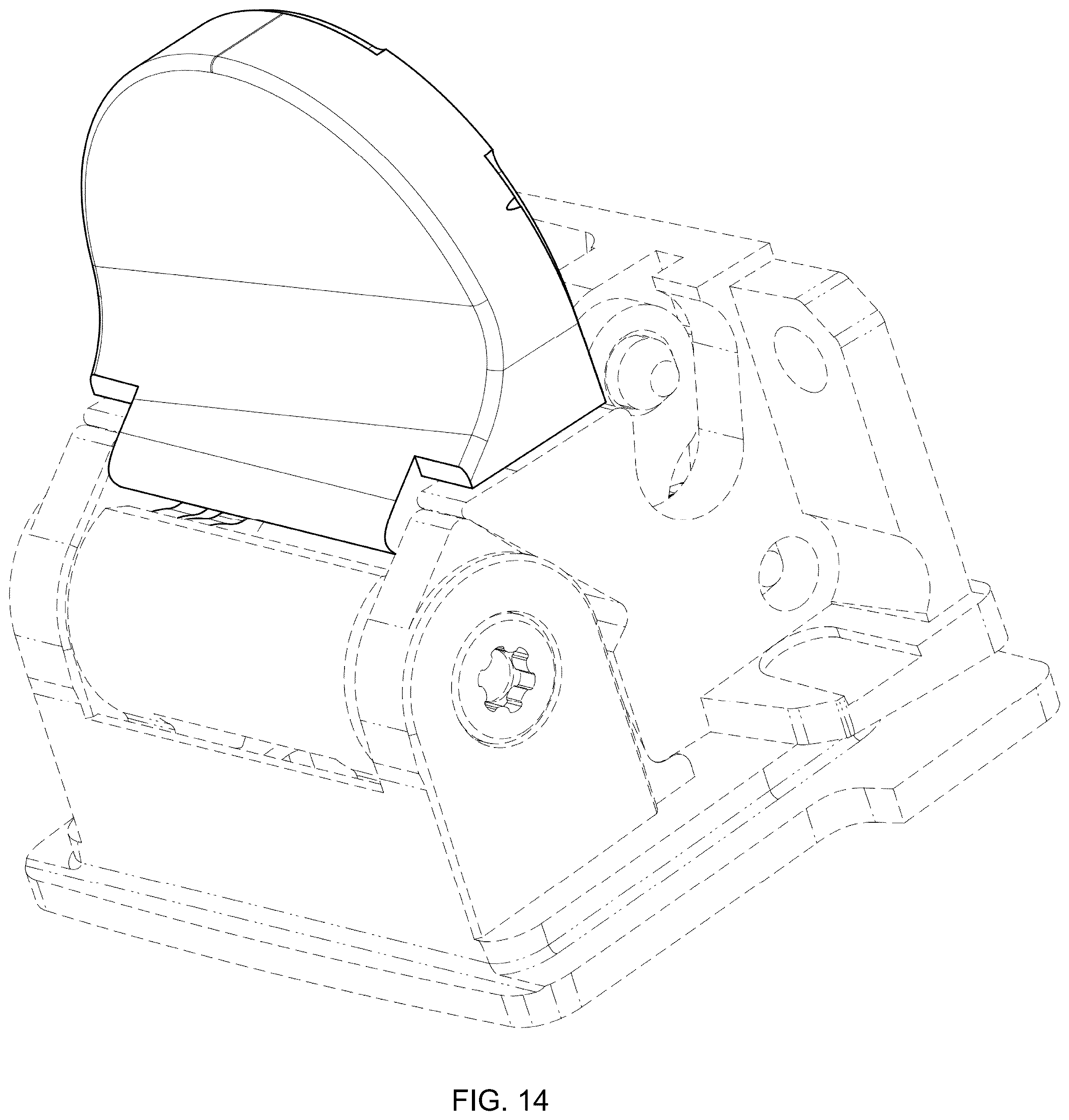 Patent USD1124117 Figure 14 – Eyeglass hinge