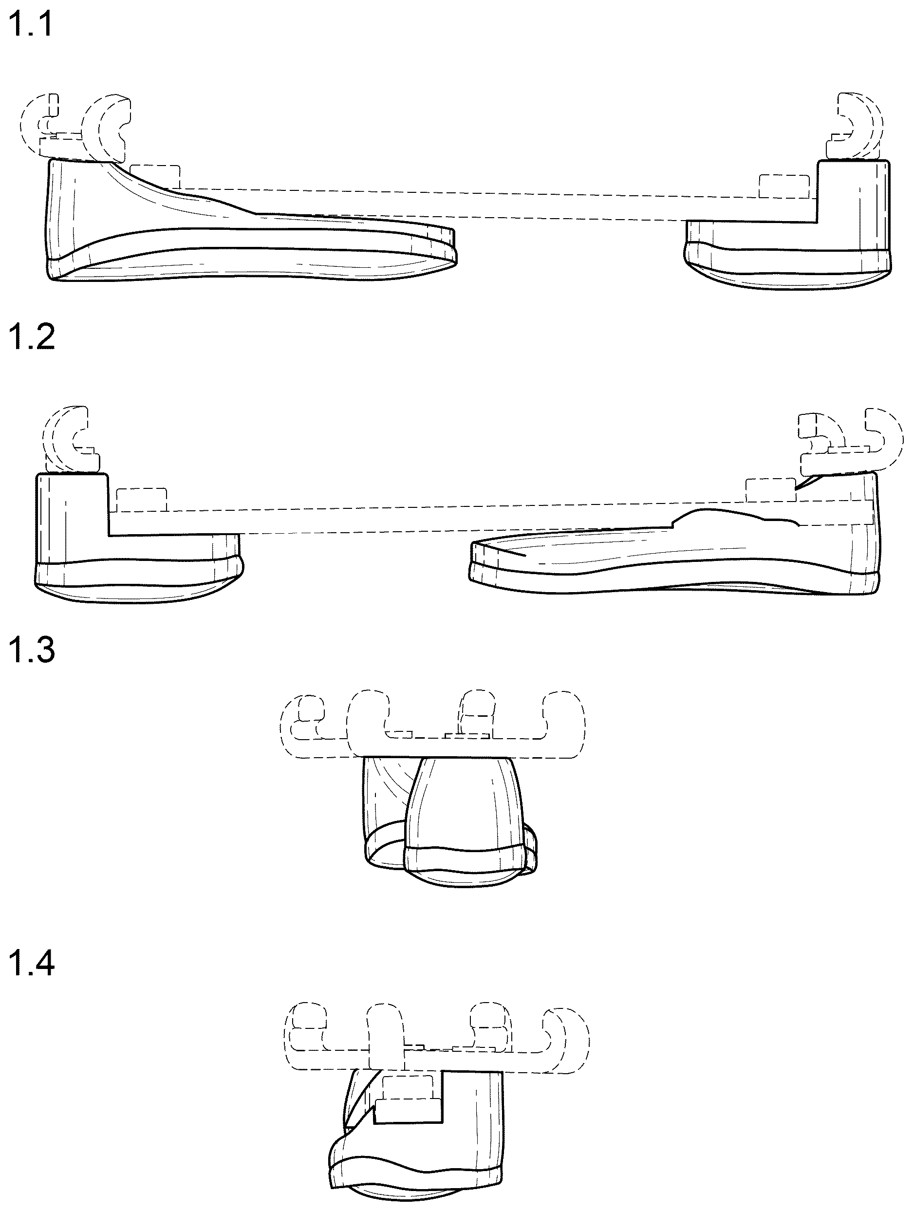 Patent USD1124118 Figure 1 – Shoulder rest for stringed instruments