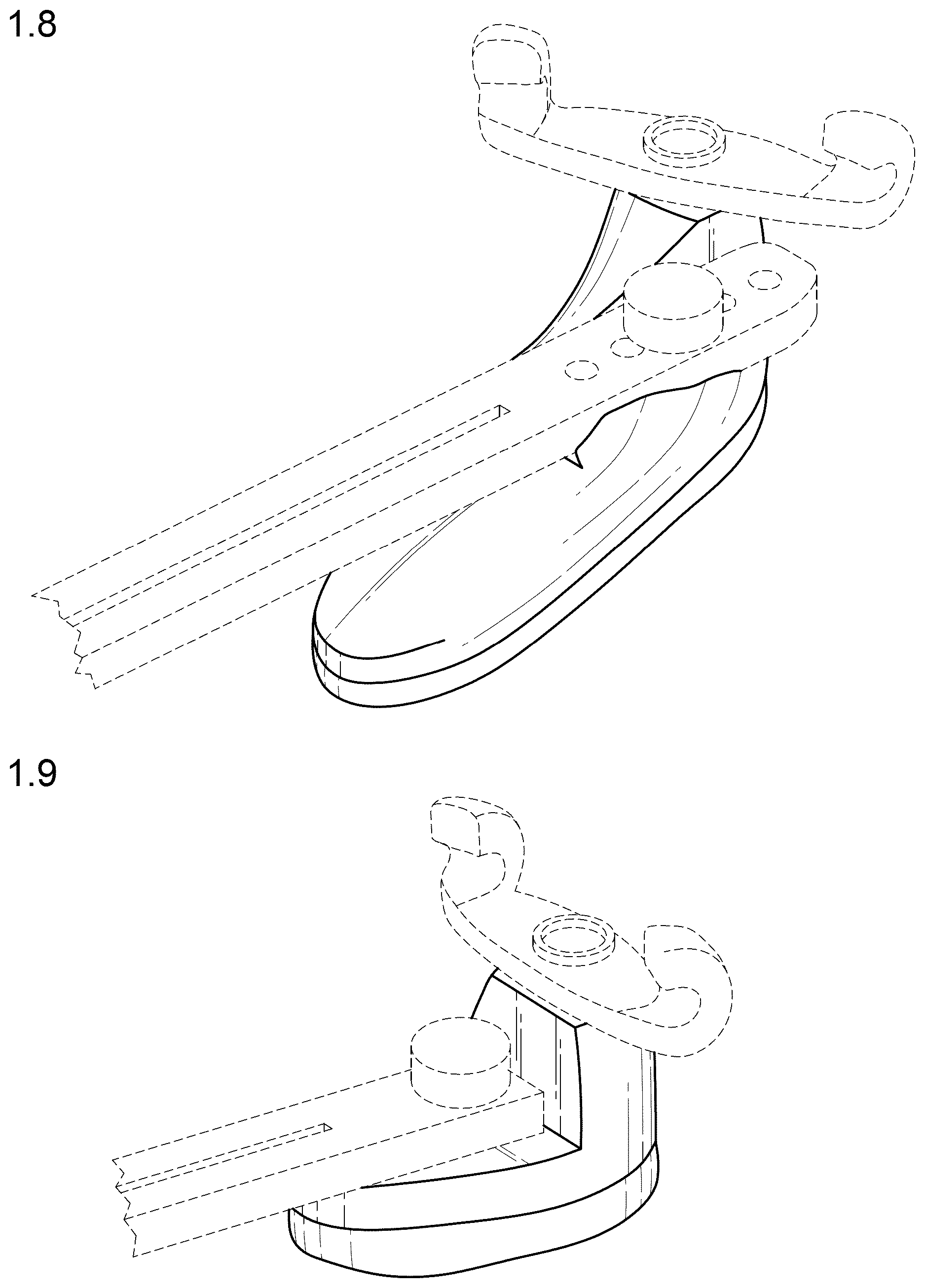Patent USD1124118 Figure 3 – Shoulder rest for stringed instruments
