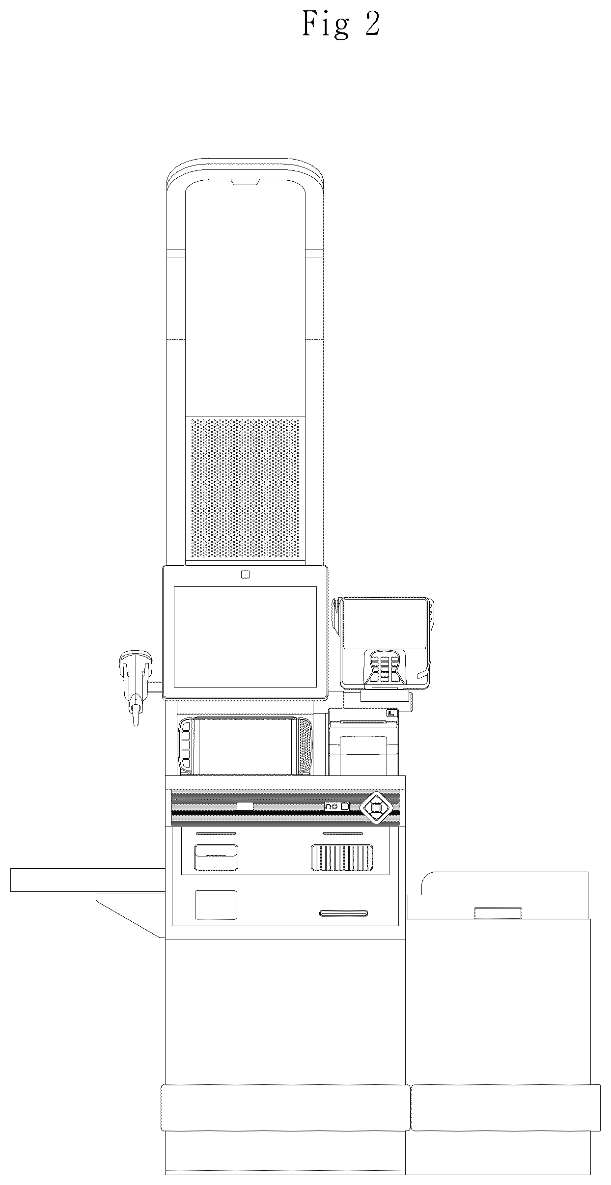 Patent USD1124119 Figure 2 – Unmanned calculator for stores