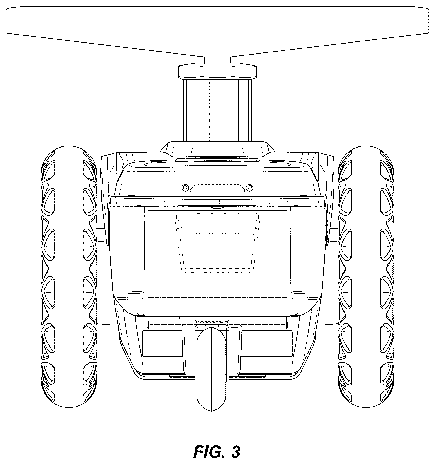 Patent USD1124120 Figure 3 – Autonomous ground printer