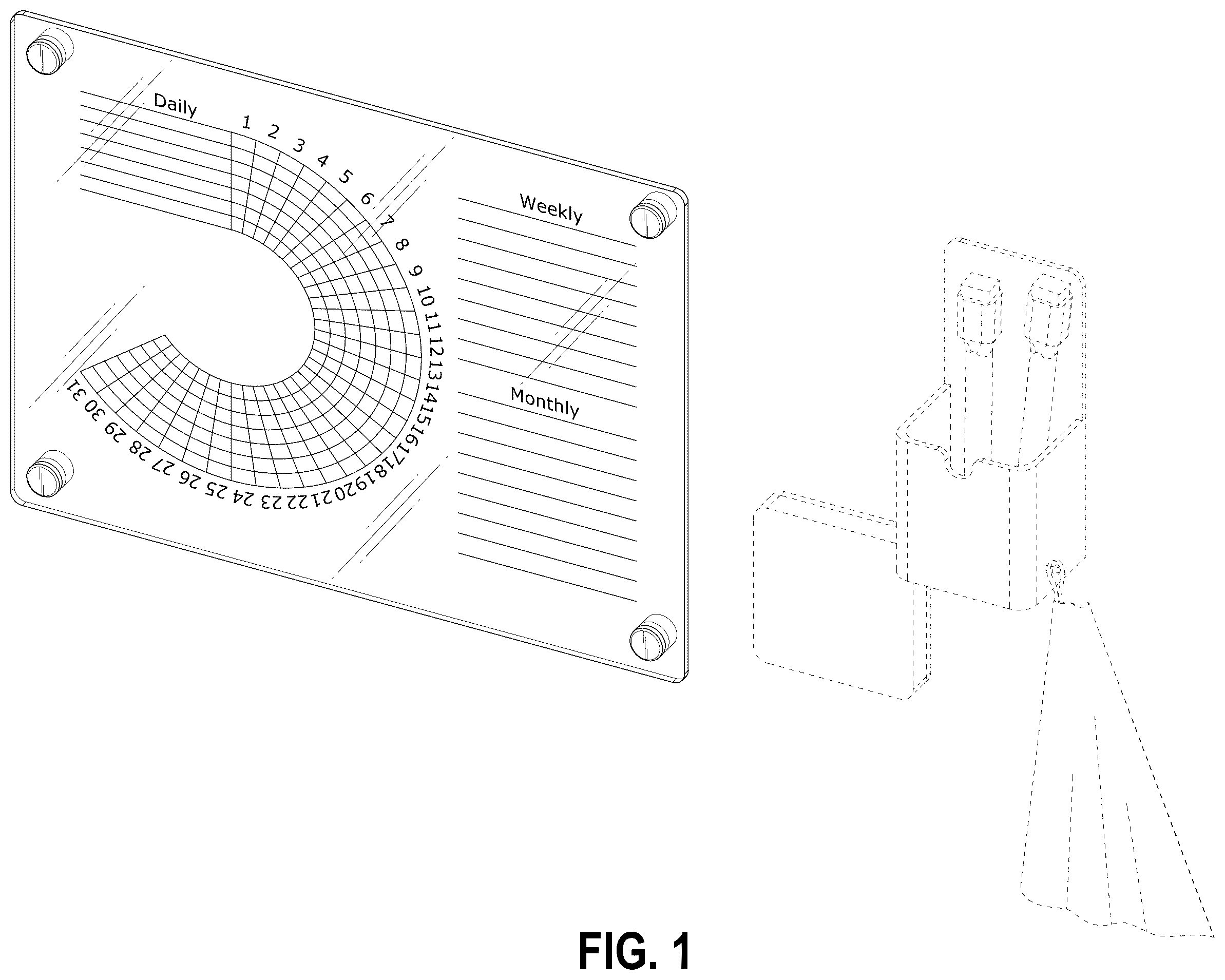 Patent USD1124125 Figure 1 – Goal tracker