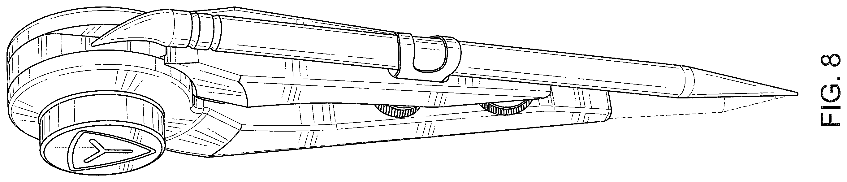 Patent USD1124126 Figure 8 – Compass scribe tool and stylus
