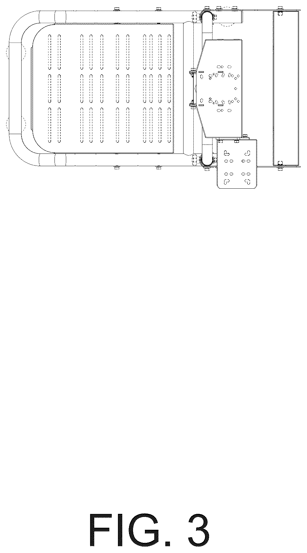 Patent USD1124131 Figure 3 – Foldable steering wheel and pedal stand