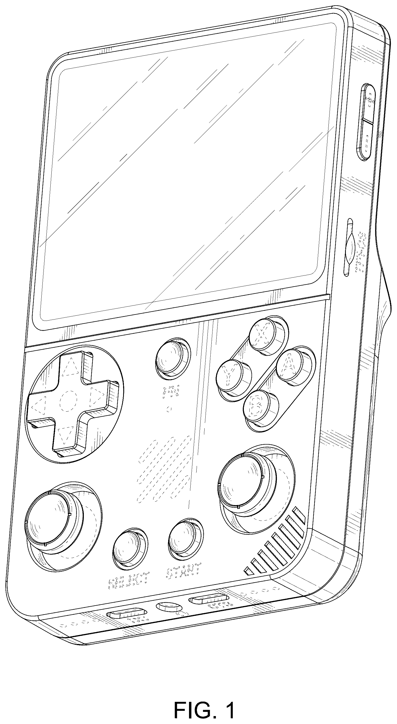 Patent USD1124132 Figure 1 – Handheld game console