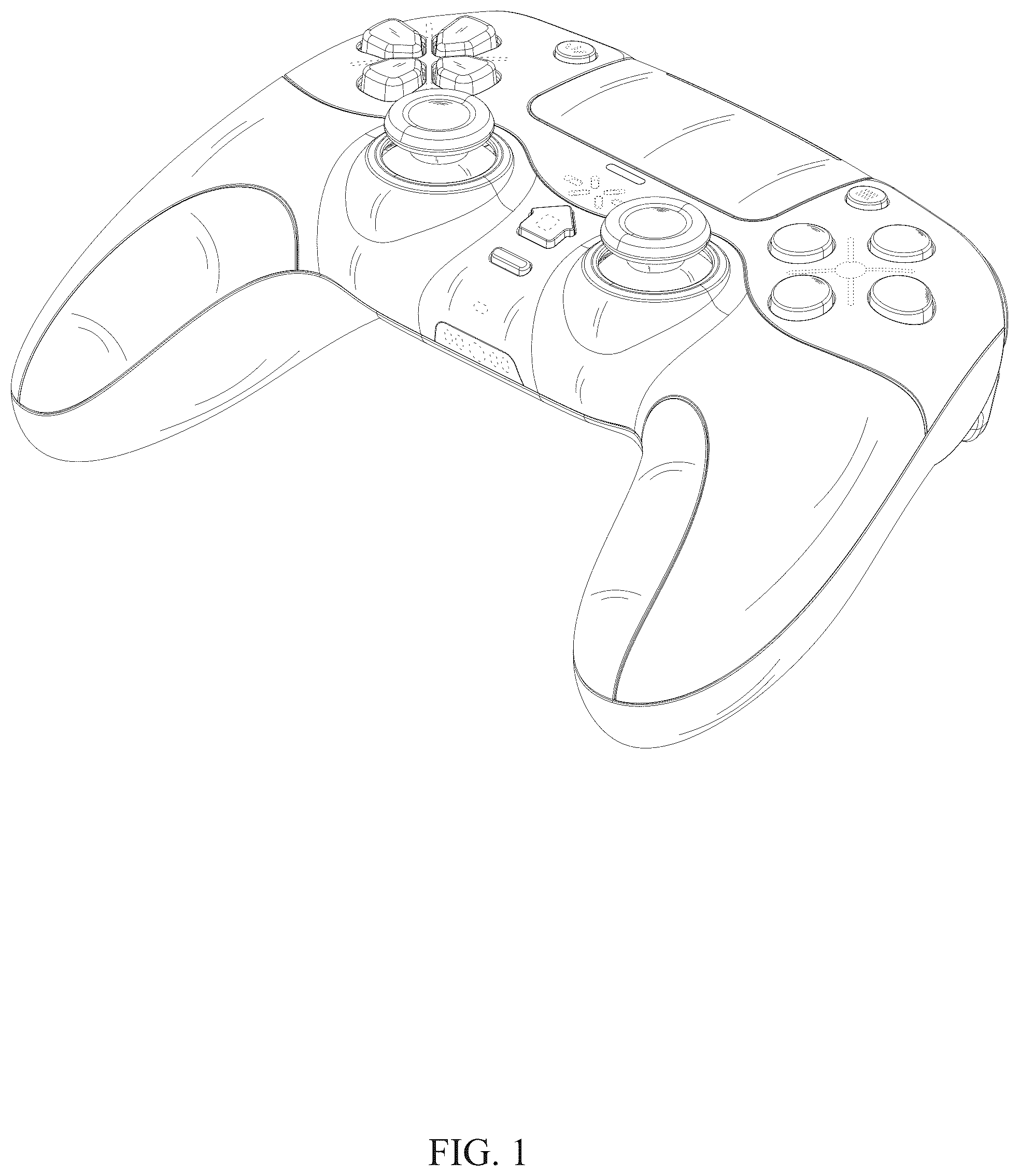 Patent USD1124134 — Gamepad — Figure 1