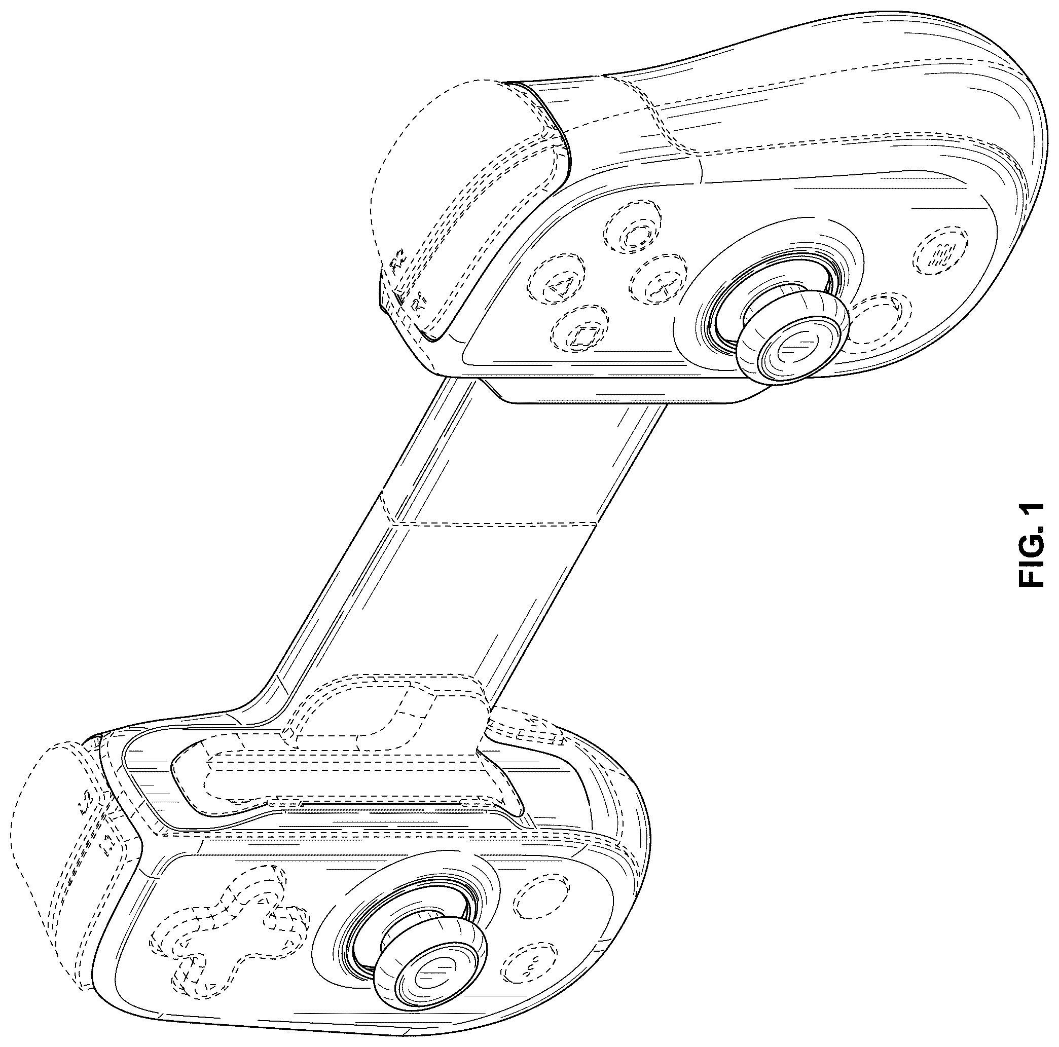 Patent USD1124135 Figure 1 – Game controller