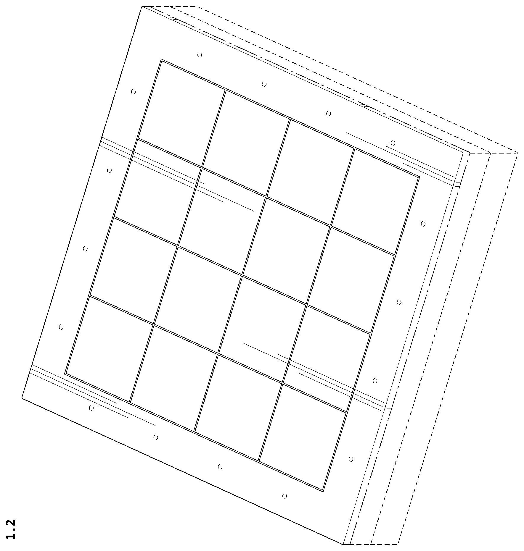 Patent USD1124136 Figure 2 – Game board having a set of game pieces