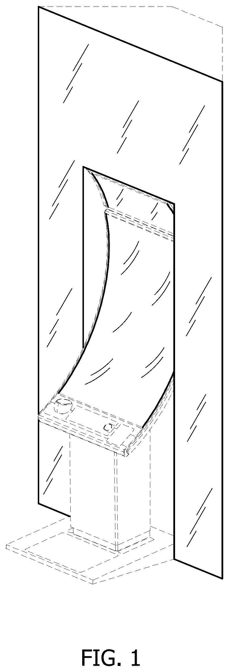 Patent USD1124137 Figure 1 – Gaming machine and enclosure
