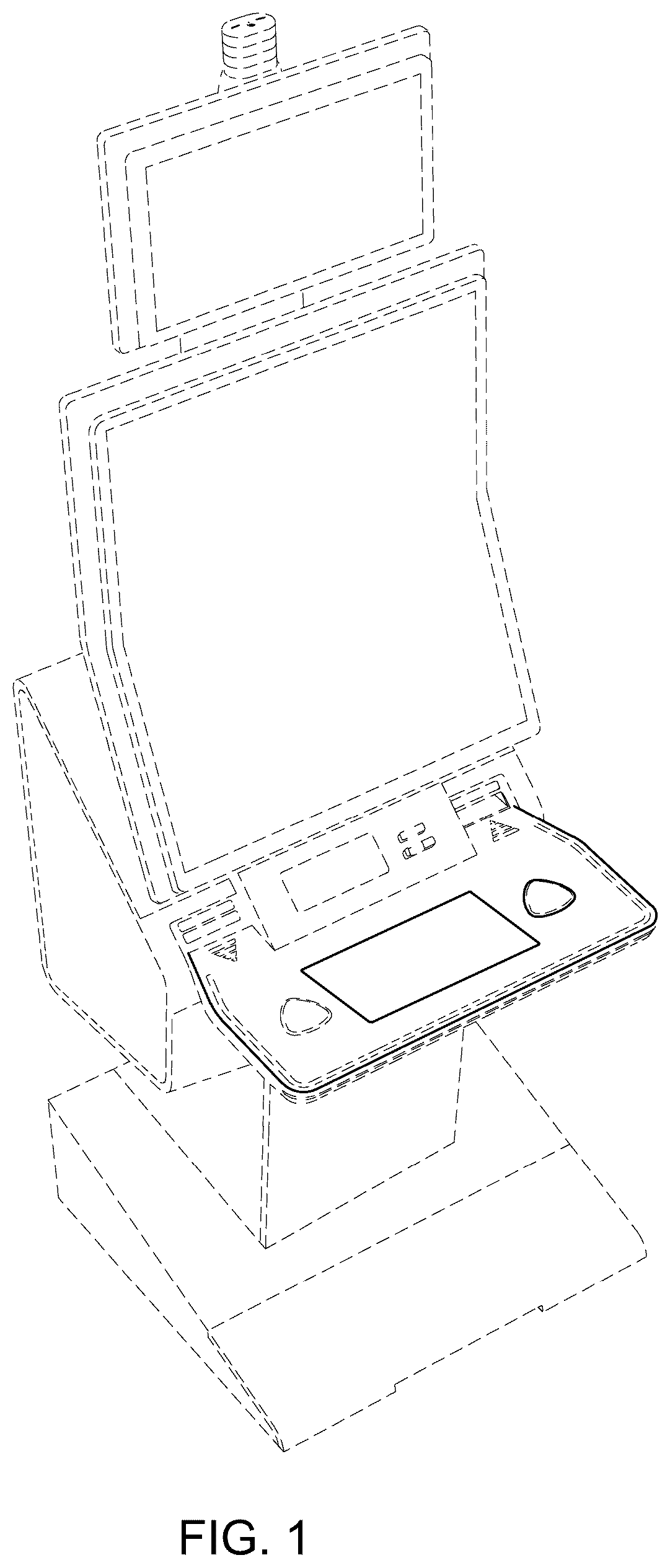 Patent USD1124140 Figure 1 – Gaming machine