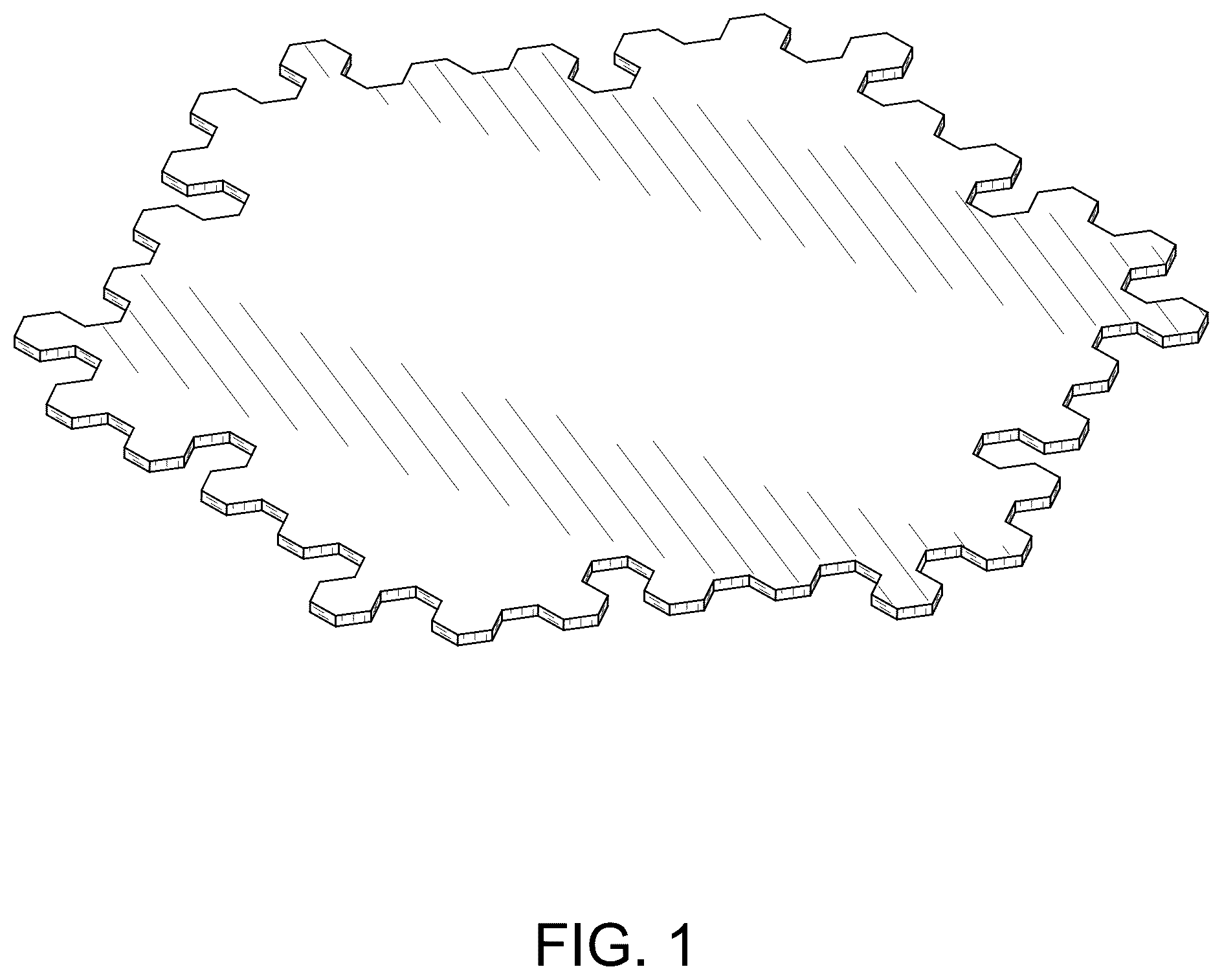 Patent USD1124145 Figure 1 – Interlocking game tile set