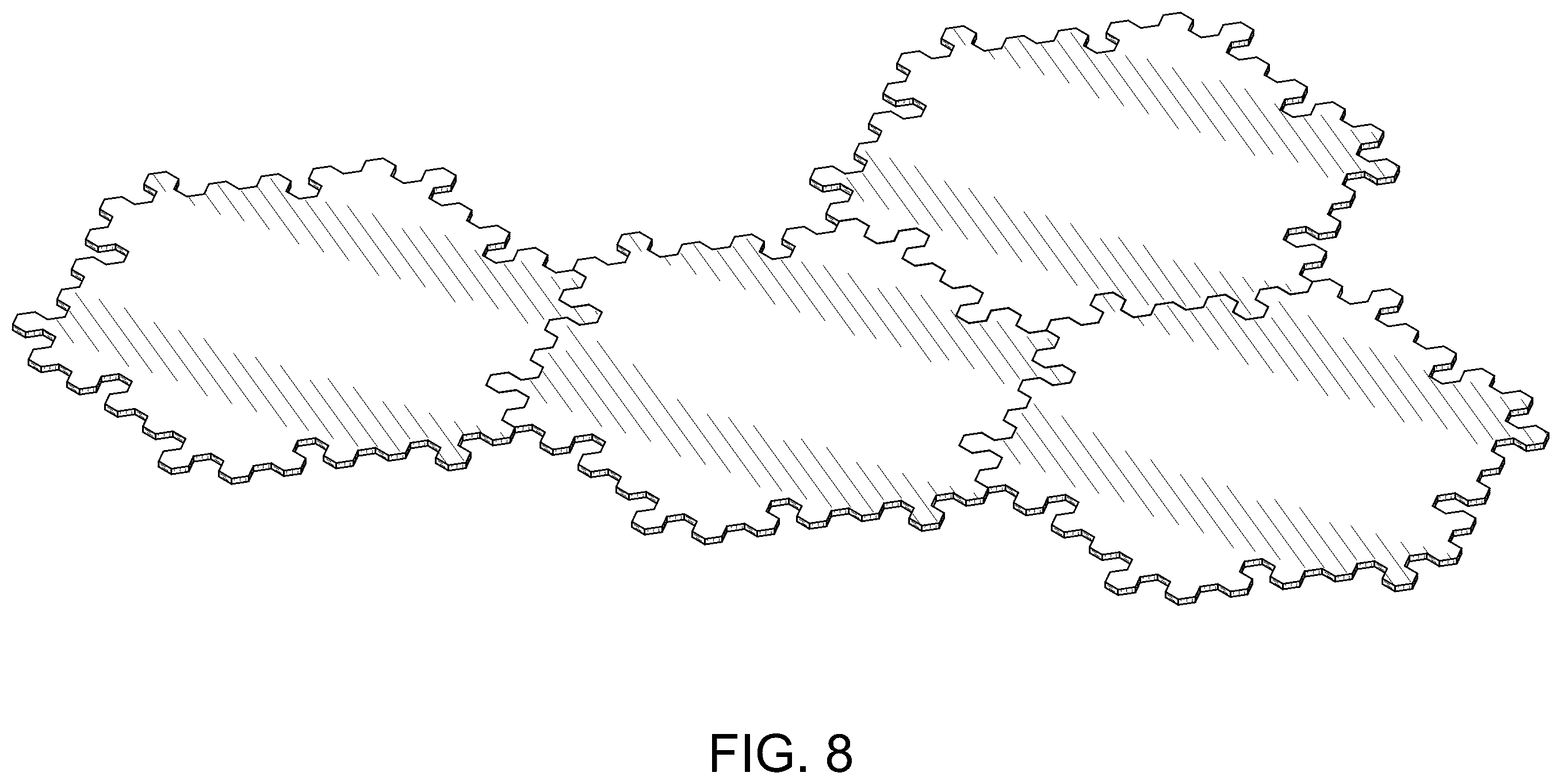 Patent USD1124145 Figure 5 – Interlocking game tile set